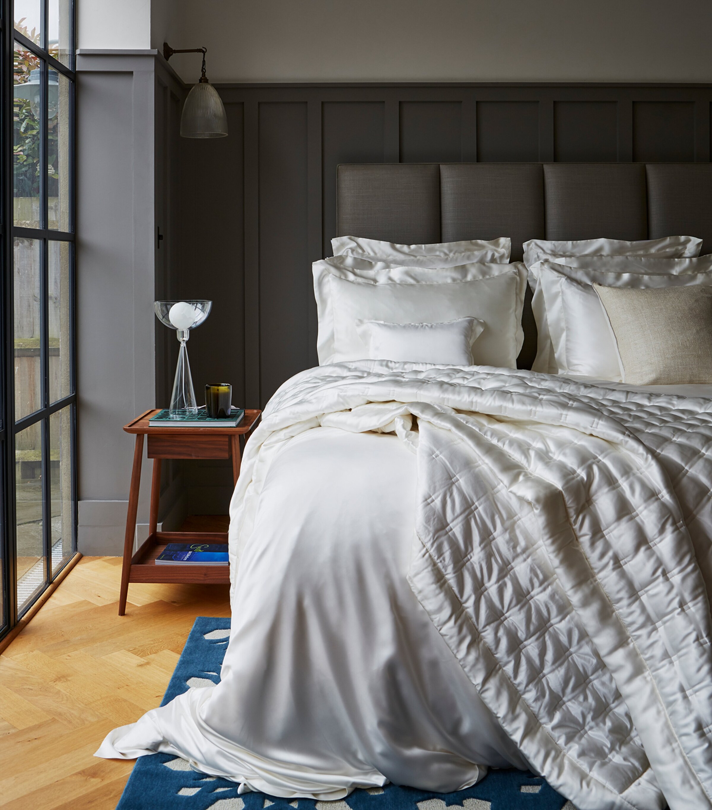 Silk Super King Duvet Cover (260cm x 220cm) IVORY Image 3