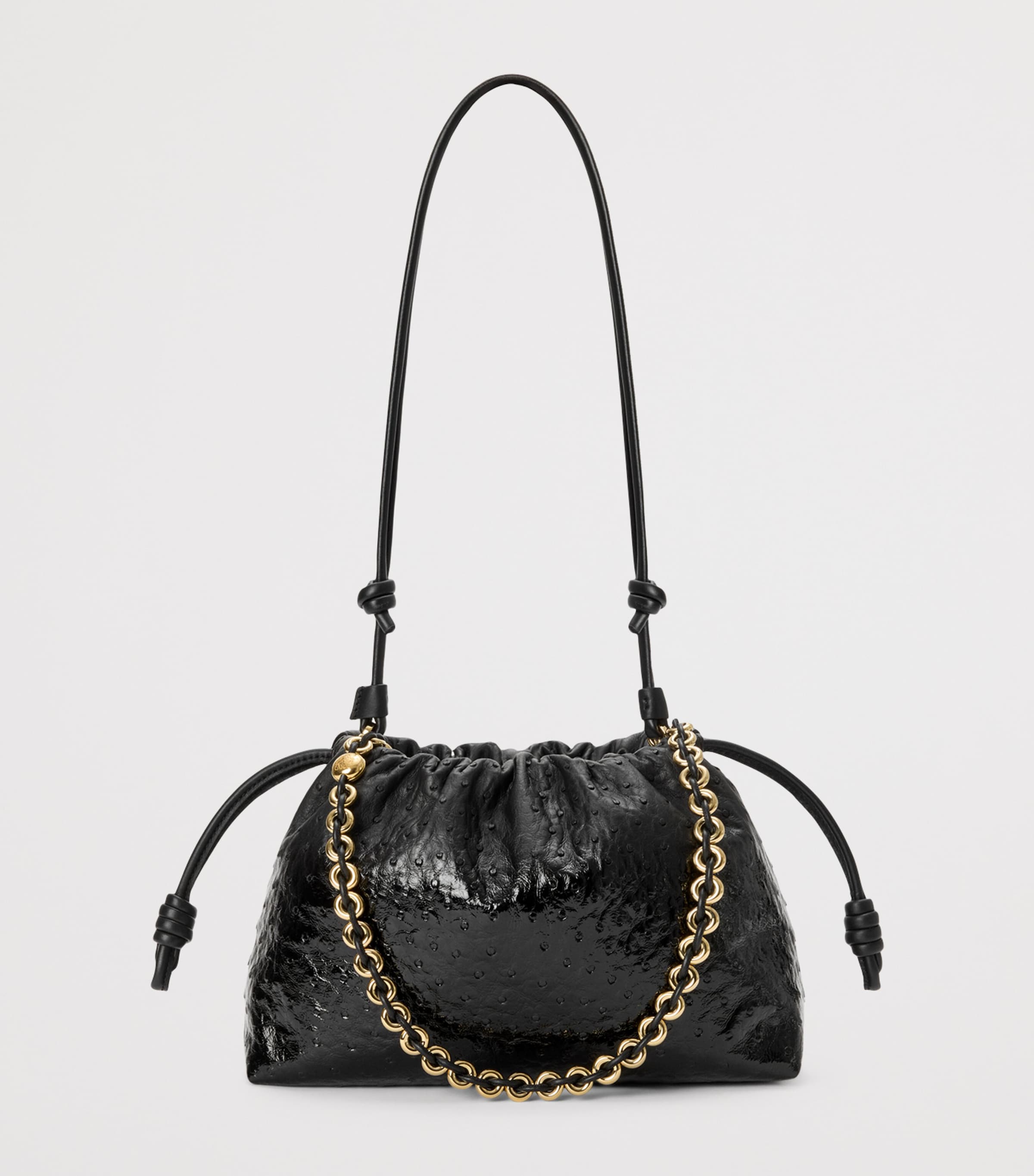 LOEWE Medium Leather Flamenco Purse Black Image 7