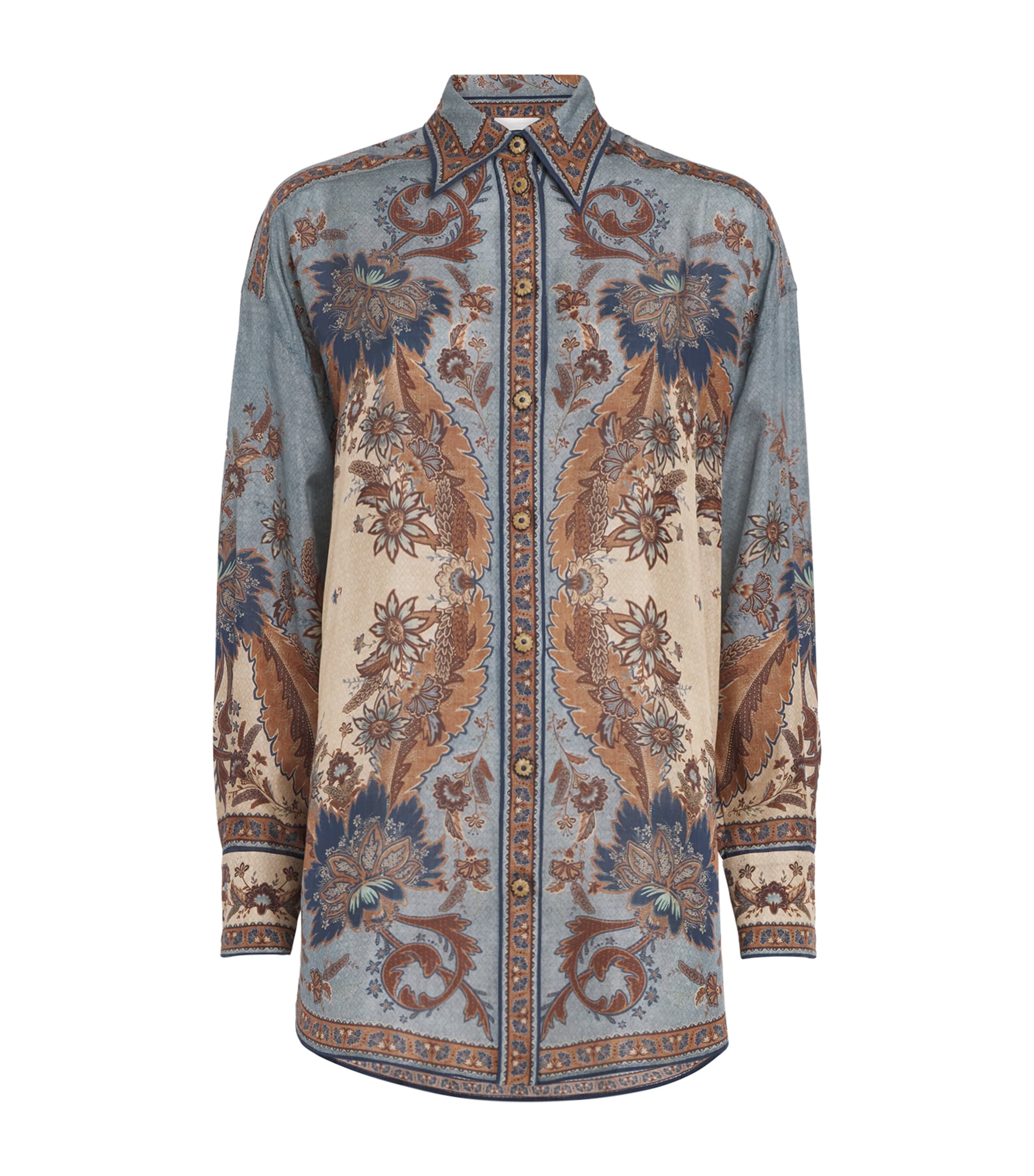 Zimmermann Silk Floral Print Ascension Shirt