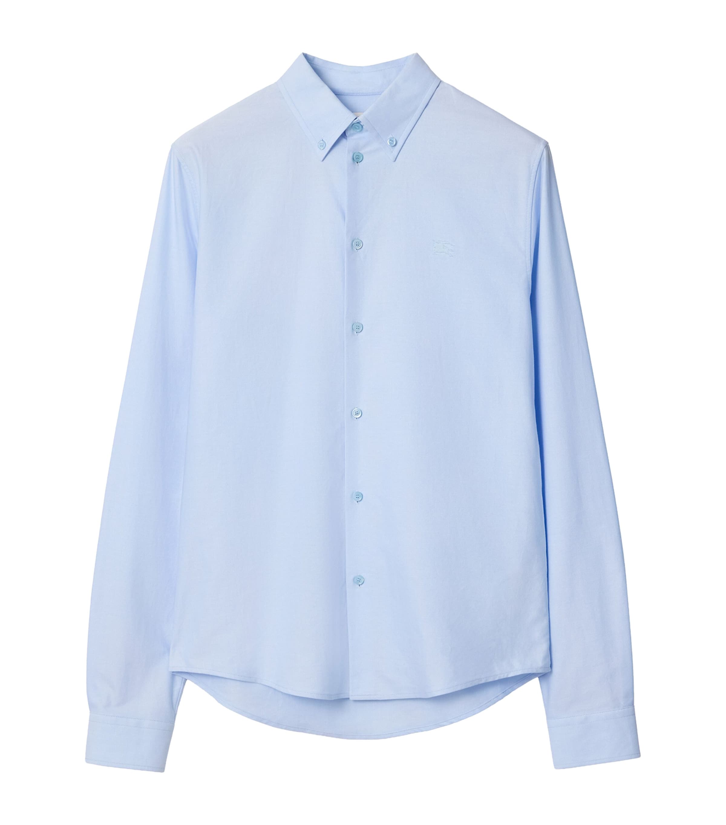 Cotton Check Slim Oxford Shirt BLUE SMOKE Image 1