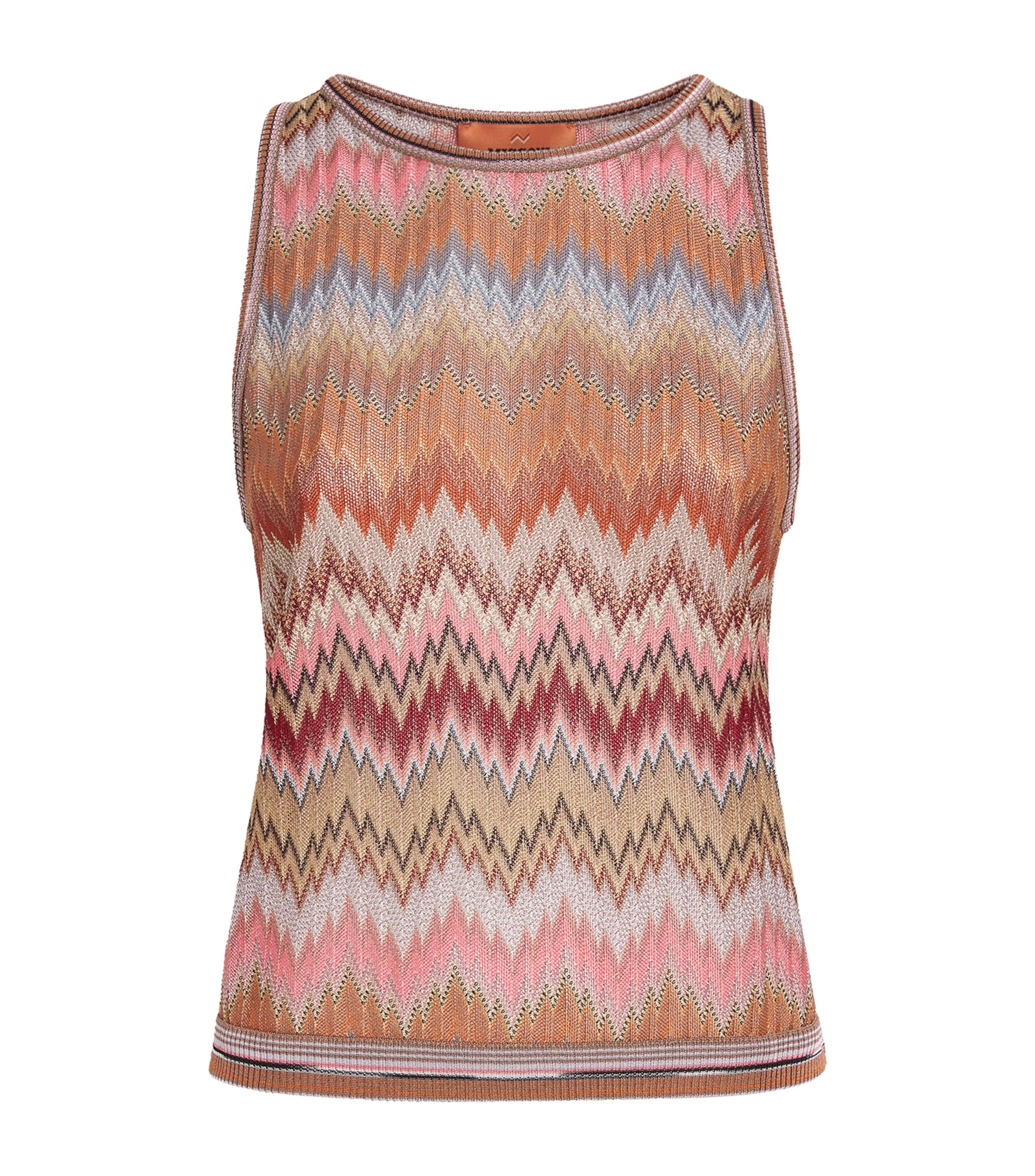 Snake Chevron Tank Top SM9Y1 PINK/RUST TONE Image 1