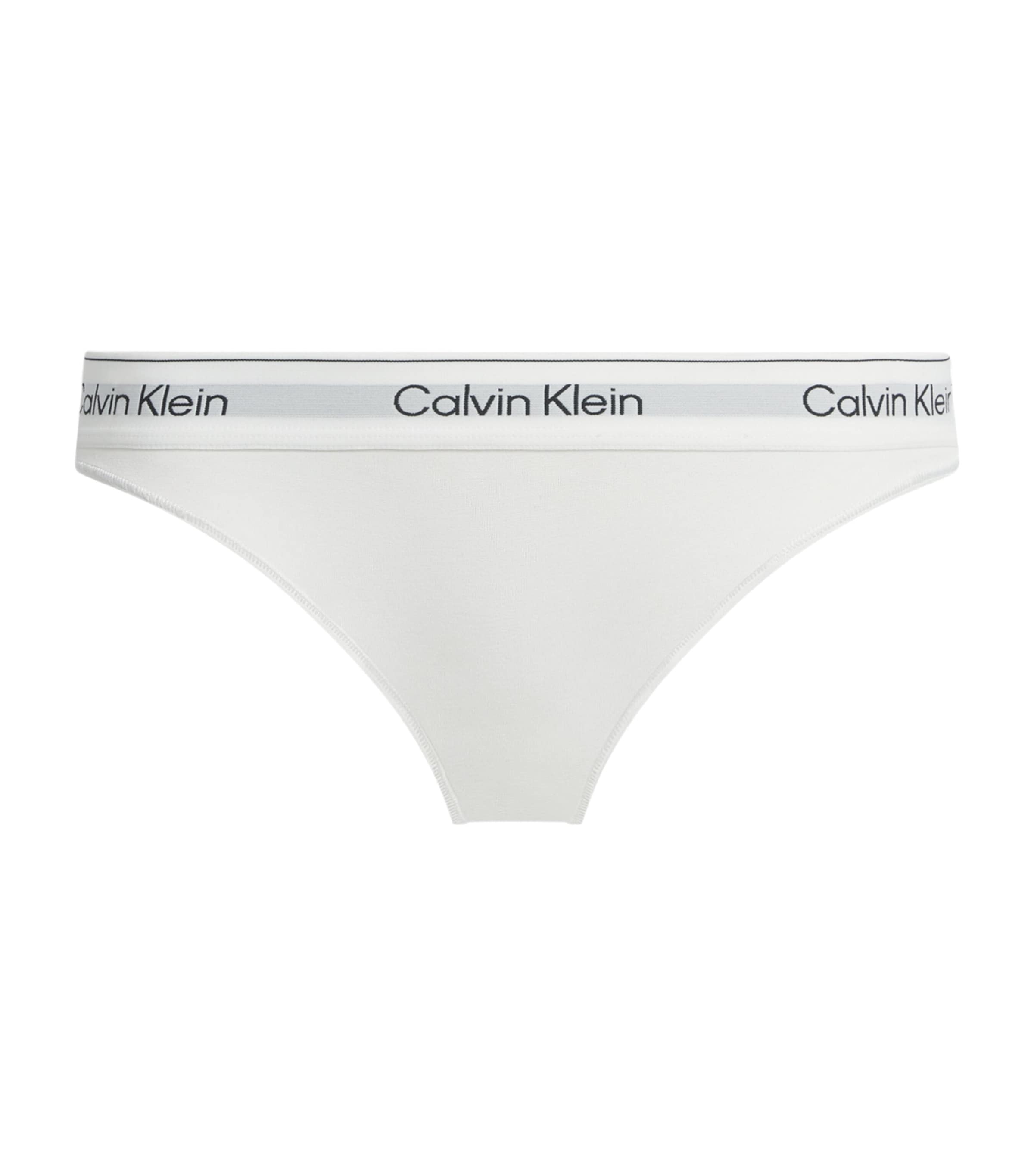 Calvin Klein Womens Cotton-Modal Icon Bikini Briefs White Image 1
