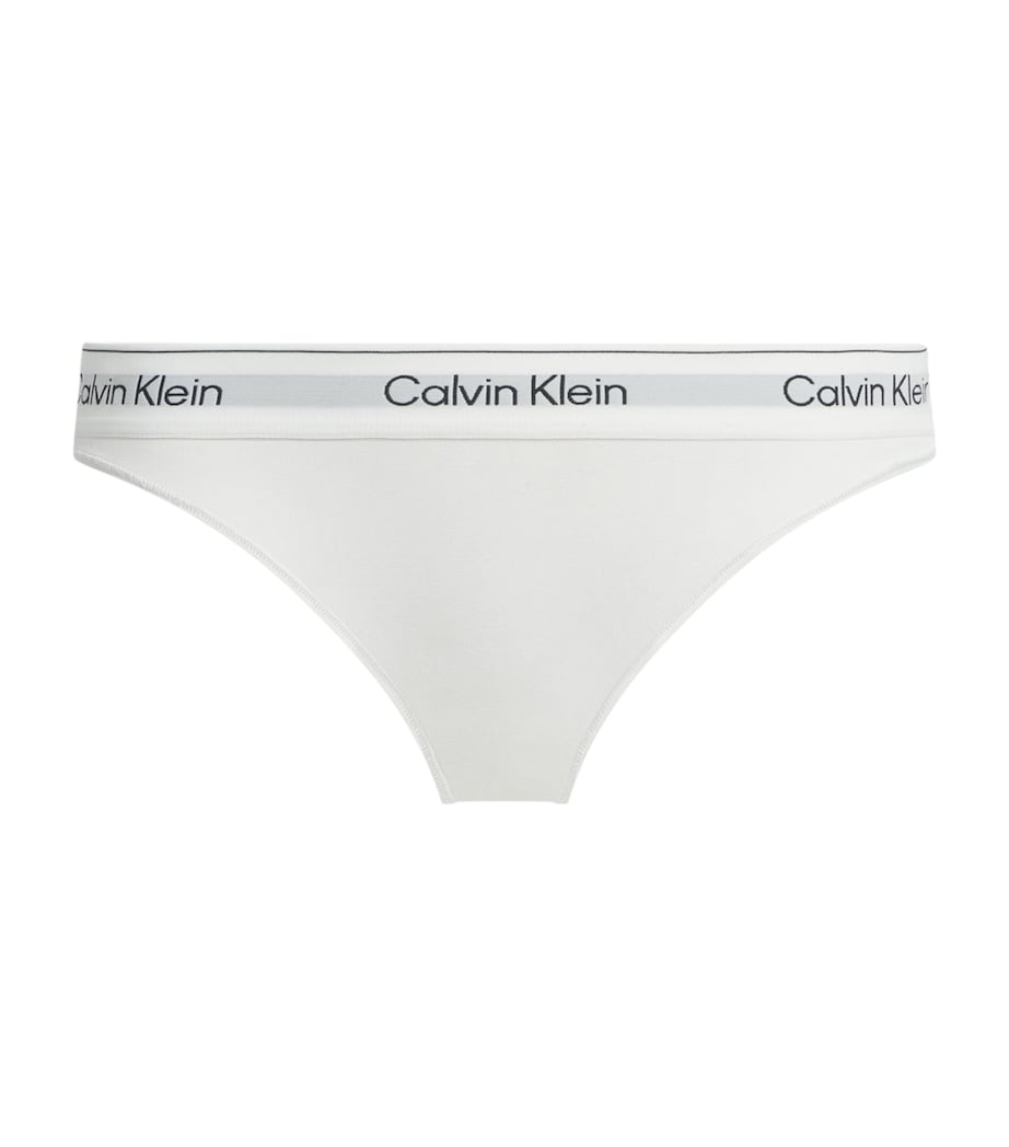 Calvin Klein Womens Cotton-Modal Icon Bikini Briefs White Image 1