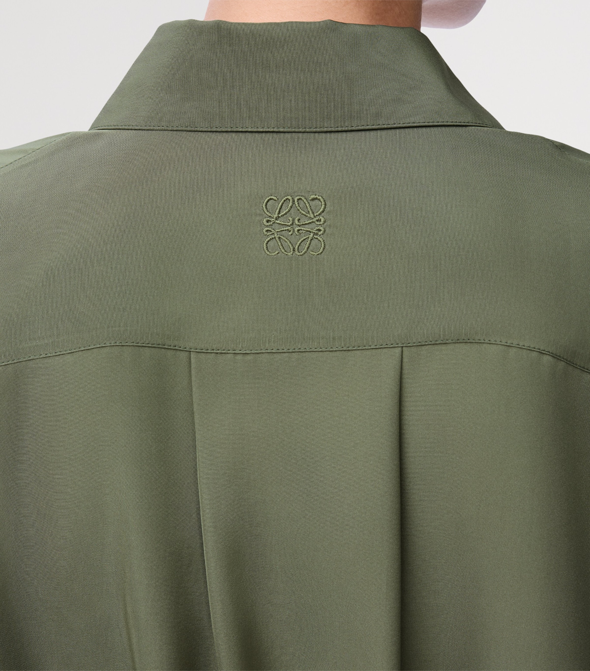 Silk Balloon Shirt KHAKI GREEN Image 6