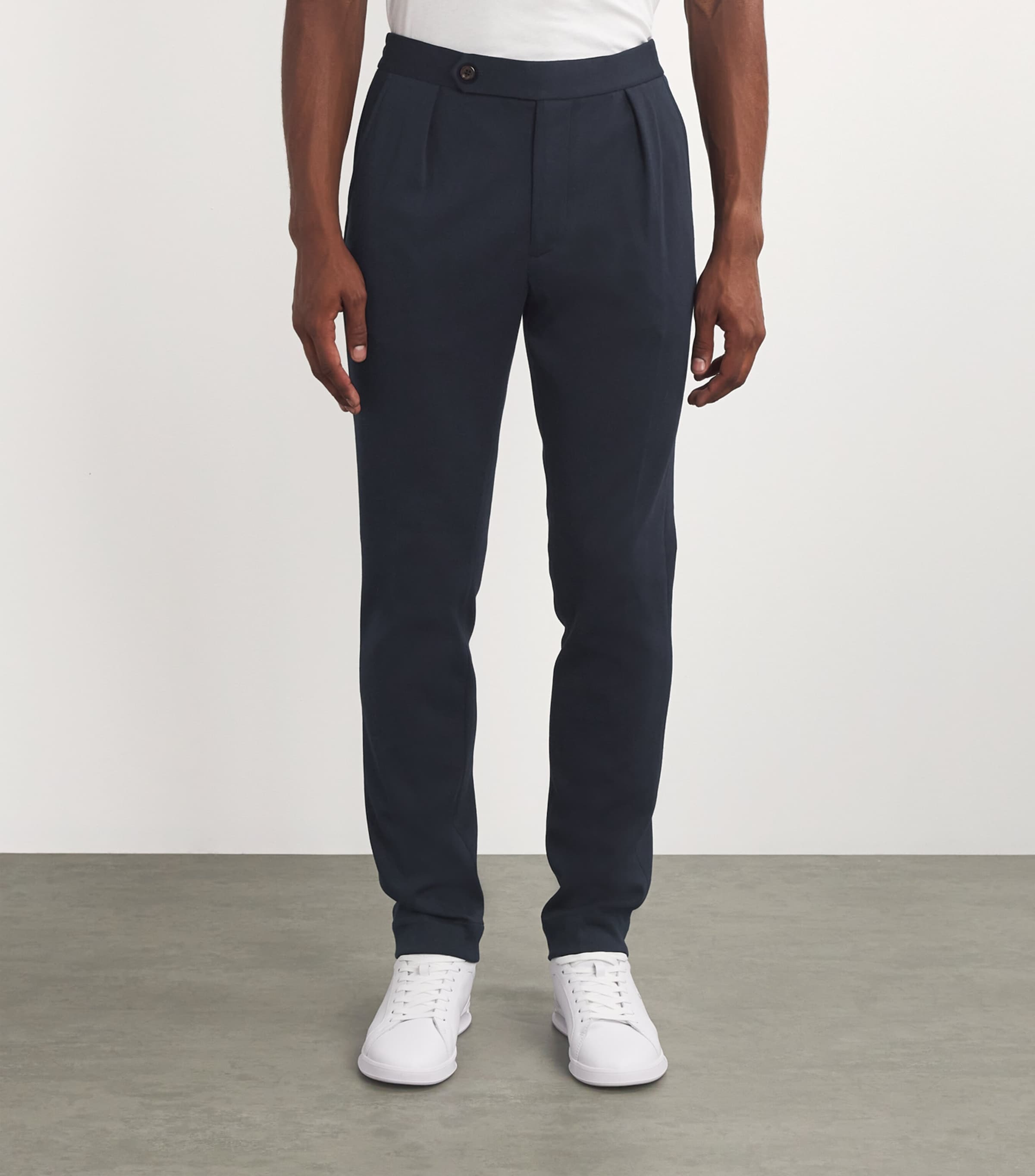 Double-Knit Tailored Trousers NAVY Image 3