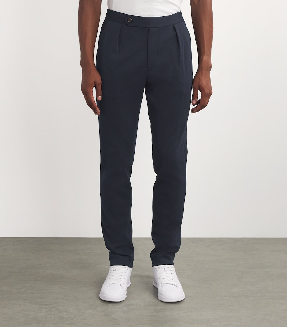 Double-Knit Tailored Trousers NAVY Image 3