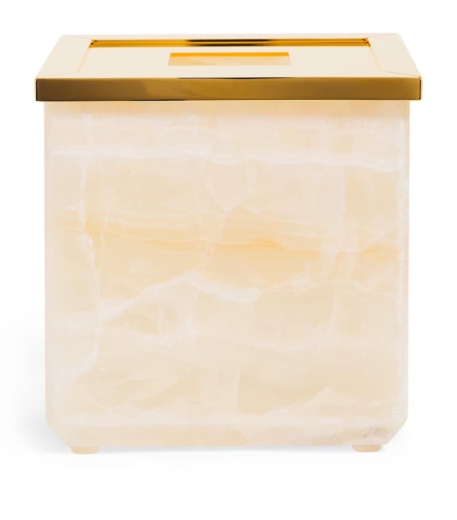 ZODIAC Onyx Boutique Tissue Box Gold Image 1
