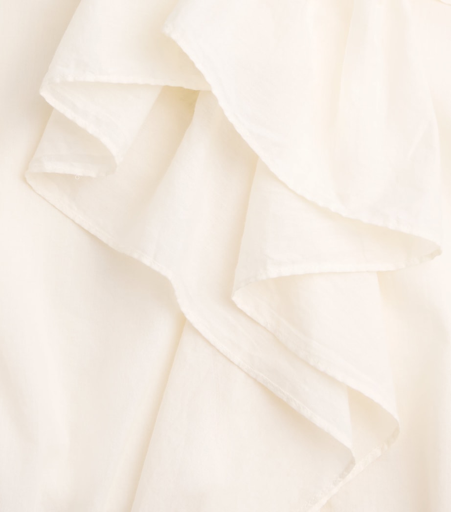 Ulla Johnson Womens Cotton Ruffled Riko Blouse Cowrie Image 6