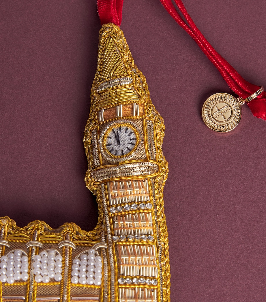 Harrods Embroidered Big Ben Tree Decoration Image 2