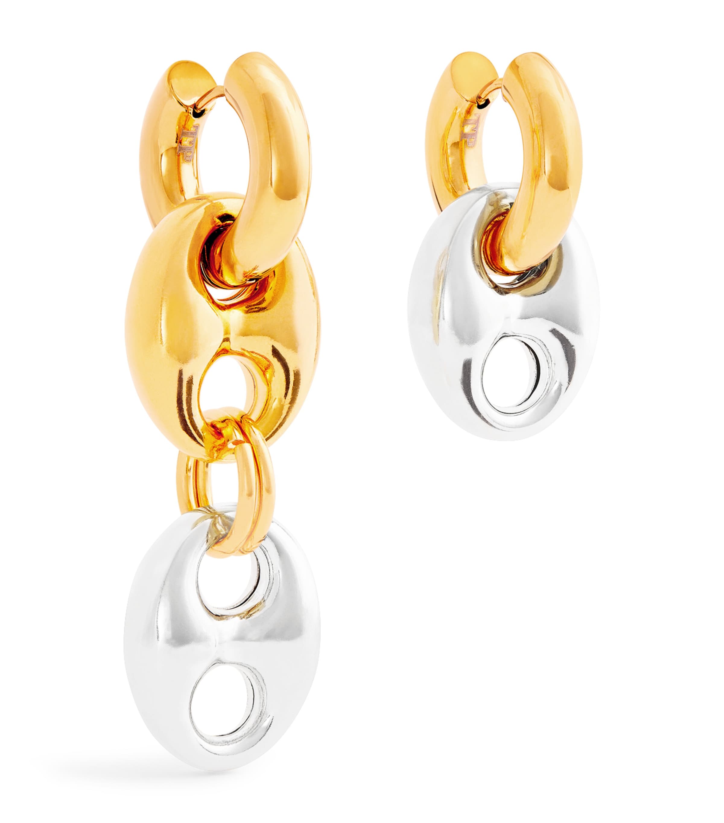 Timeless Pearly Iconic Coffee Bean Earrings In Gold