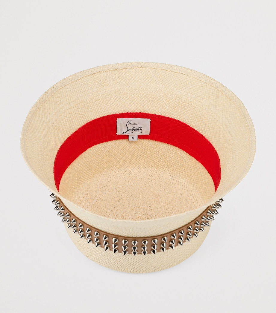 Leather-Trim Studded Bucket Hat 6370 Image 5