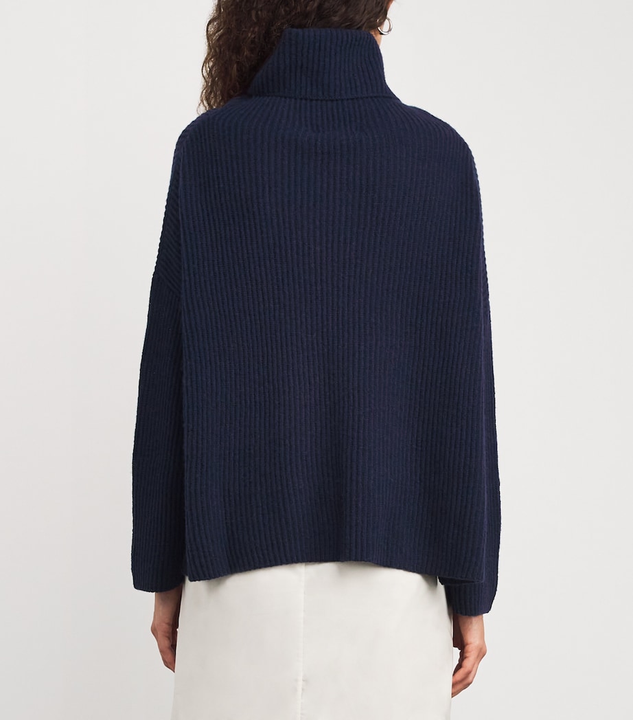 Cashmere Ribbed Rollneck Sweater ULTRAMARINE Image 4