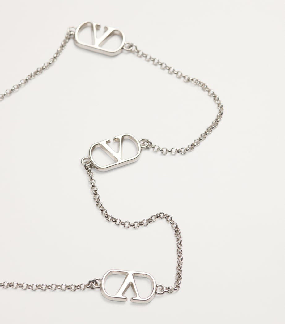 Double-Layered VLOGO Pearl Necklace 6RU Image 1