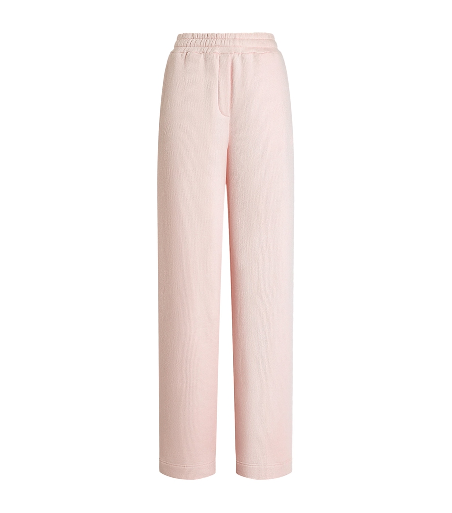 Dolce&Gabbana Womens Logo Pocket Straight Sweatpants Pink Image 1