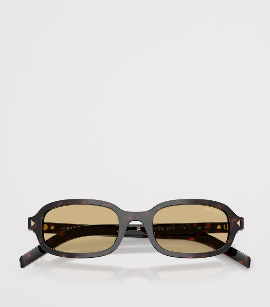 Prada Acetate Oval Sunglasses Brown Image 5