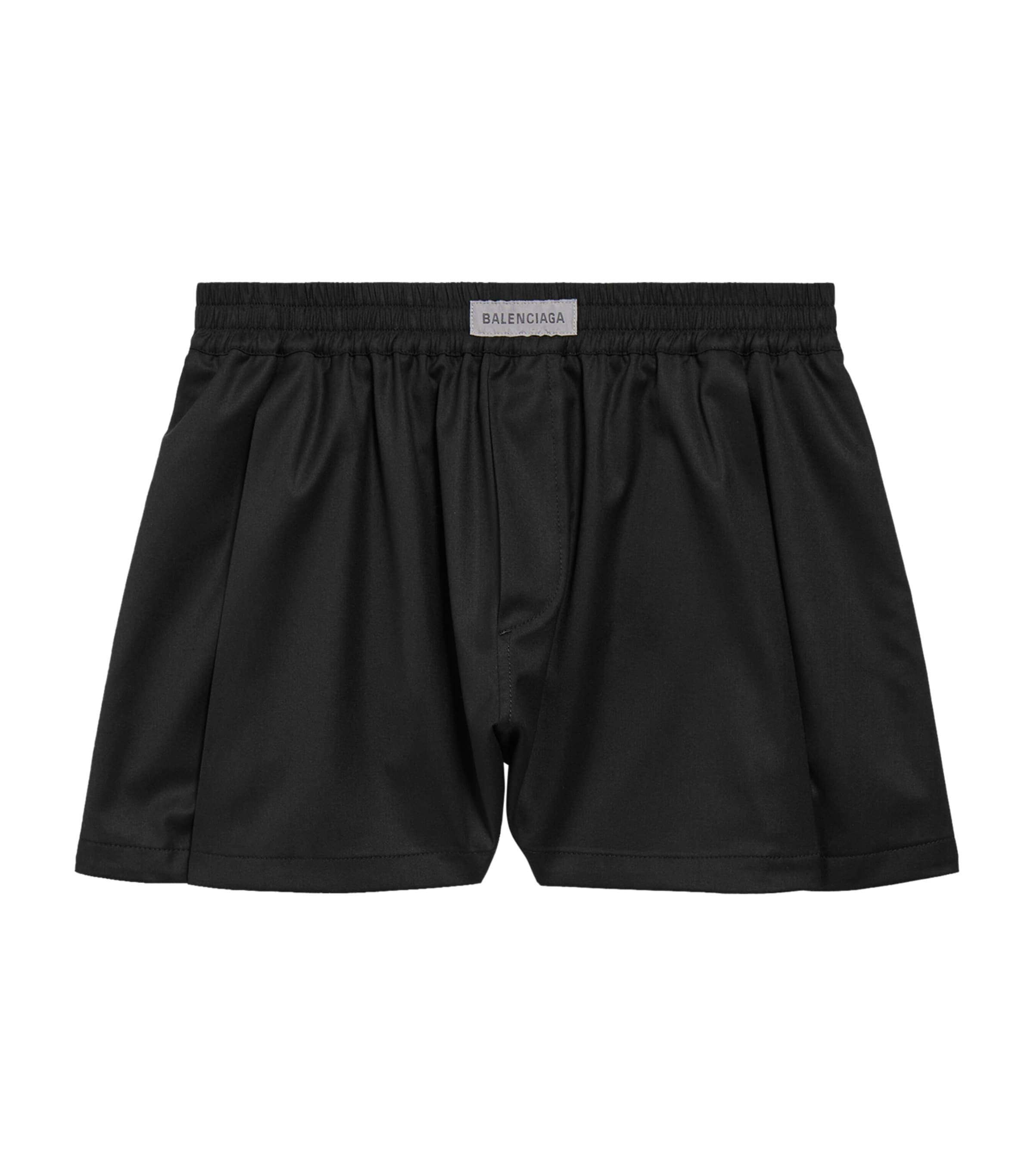Balenciaga Womens Wool-Blend Boxer-Style Shorts Image 1