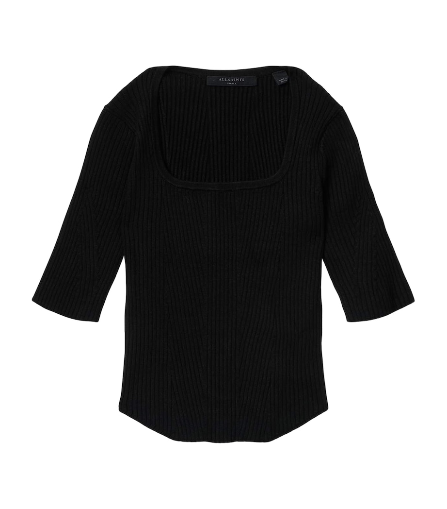 AllSaints Womens Cruz Hally Top Black Image 1