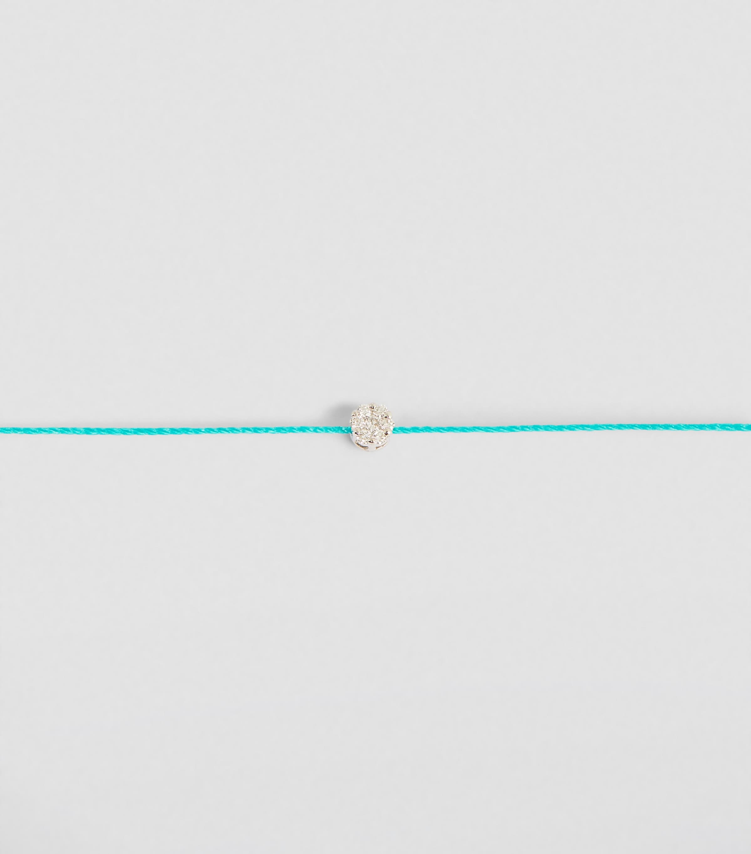 White Gold and Diamond Illusion Bracelet NEON TURQUOISE Image 2