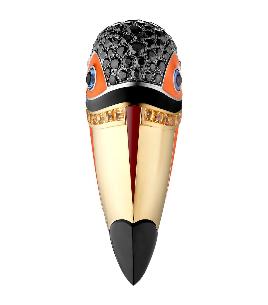 White Gold, Yellow Gold and Diamond Animaux de Collection Toucan Ring MULTI Image 3