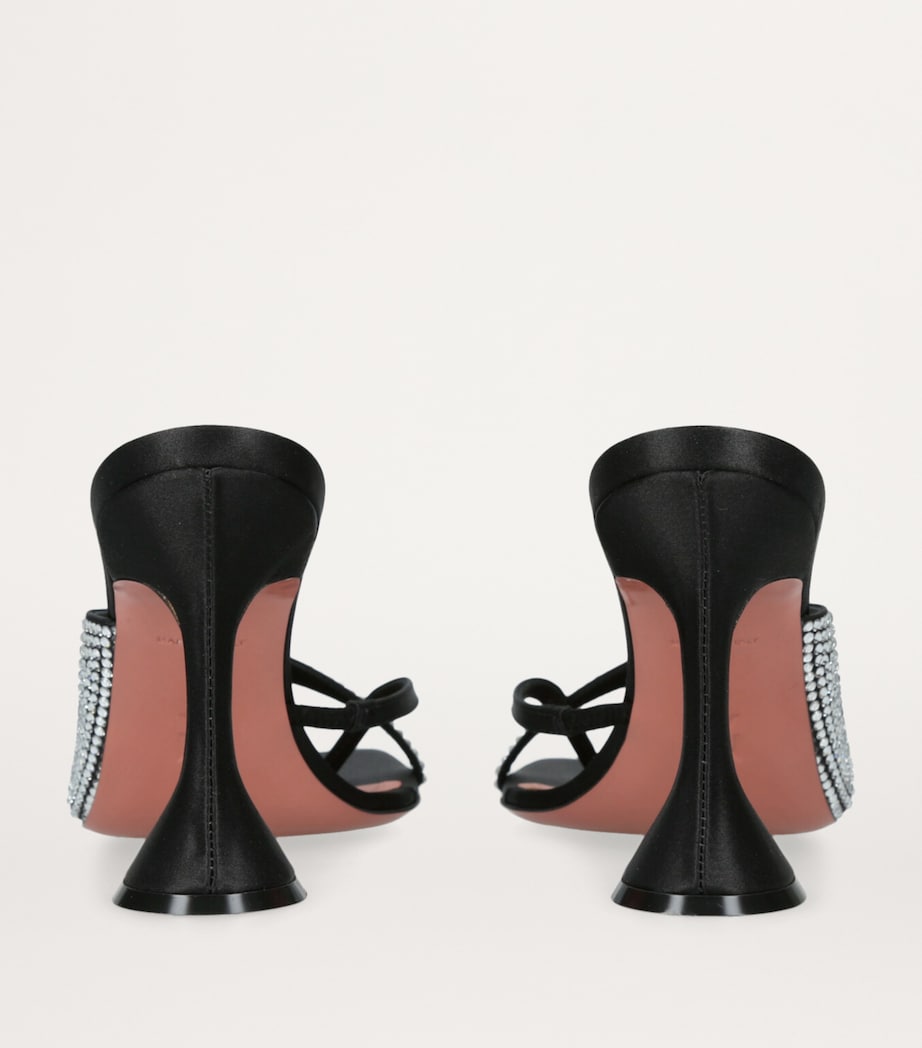 Satin Shiona Mules 95 BLK/WHITE Image 2