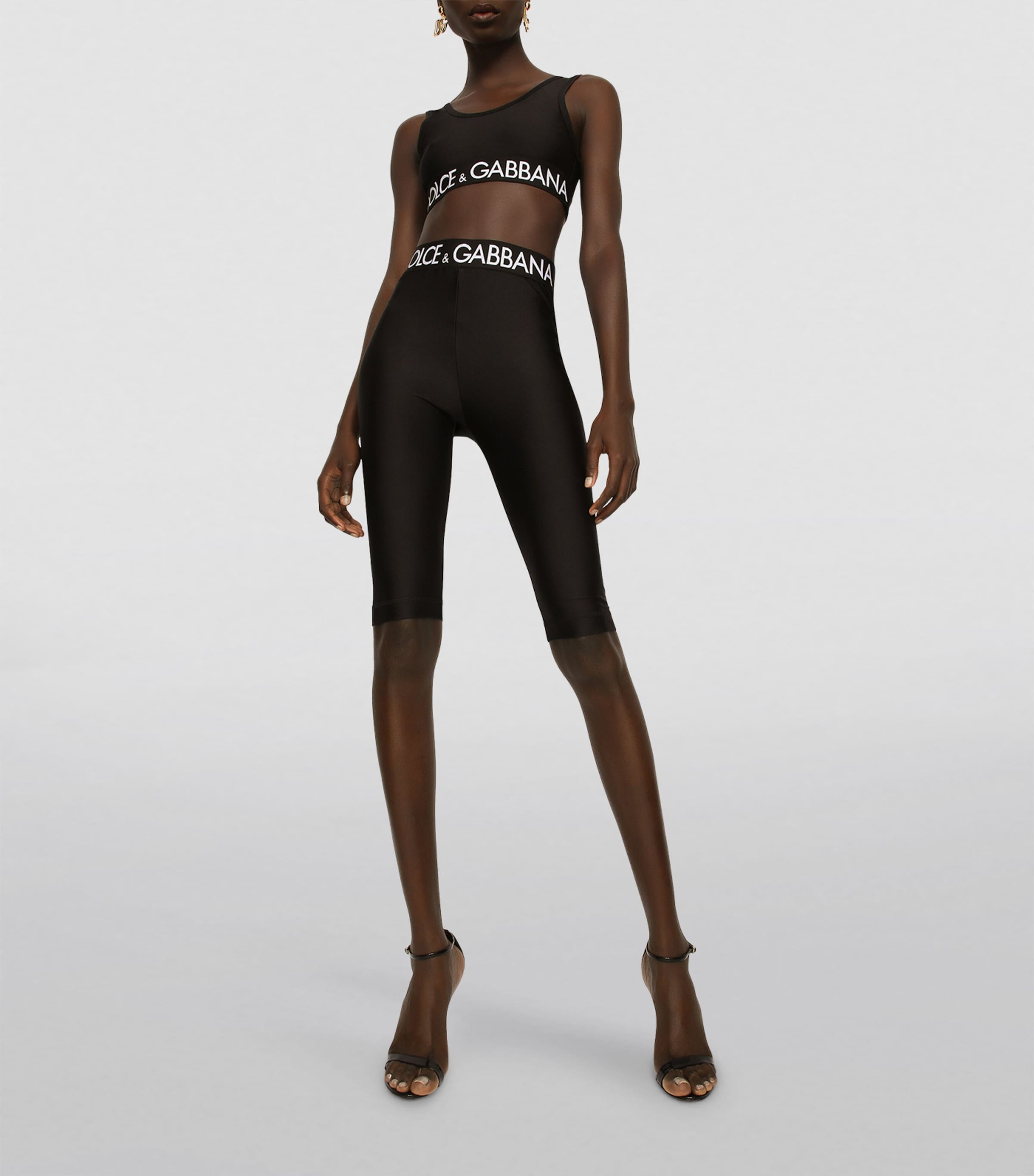 Logo Waistband Short Leggings N0000-BLACK Image 2