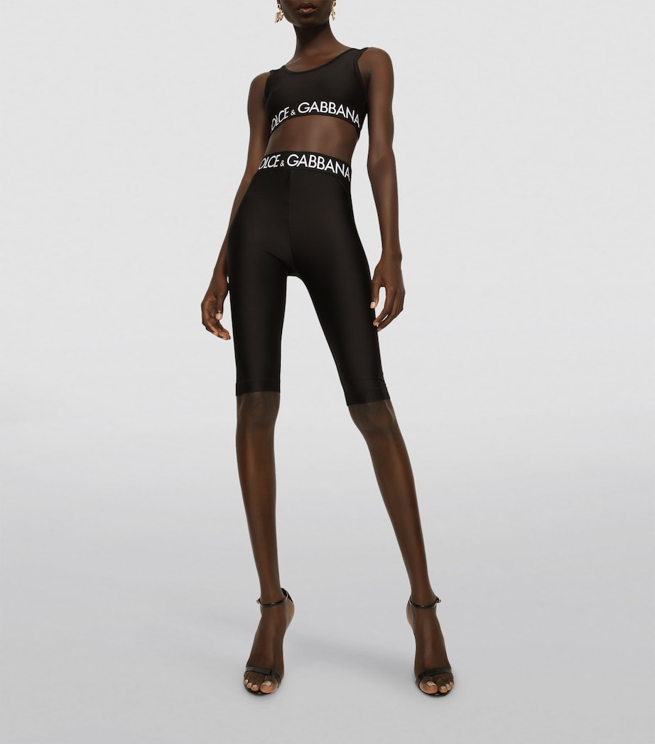 Logo Waistband Short Leggings N0000-BLACK Image 2