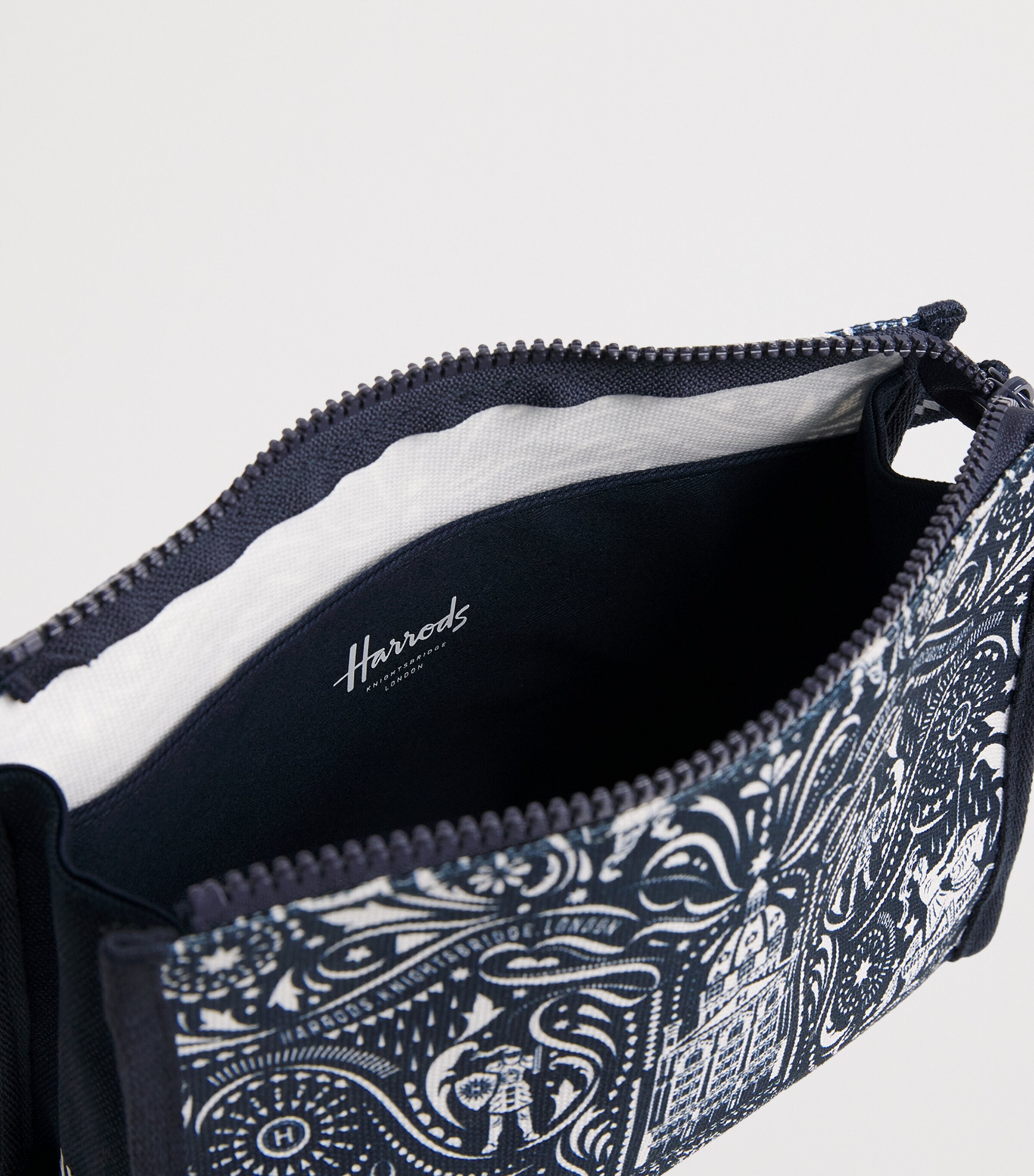 Harrods Knights of Brompton Pouch Multi Print Image 4