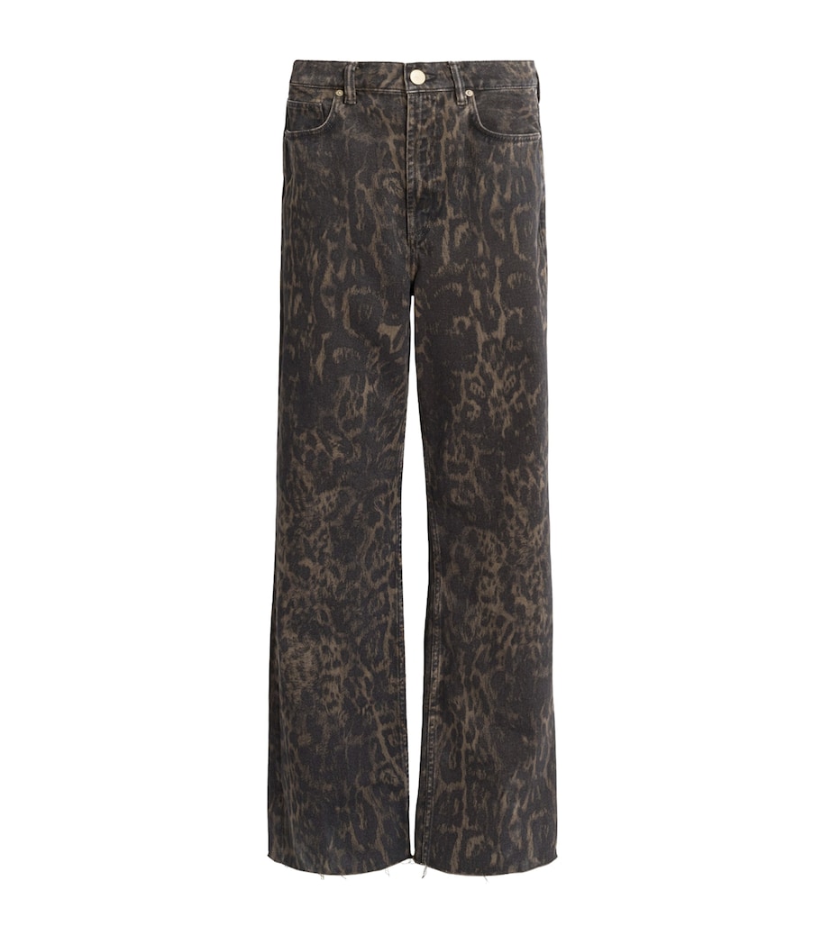 Organic Cotton-Blend Leopard Print Jeans - Image 1