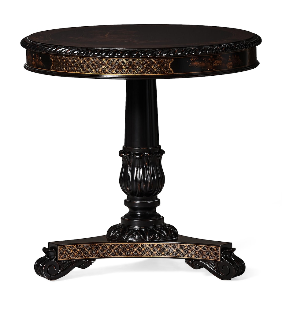 Mahogany Angeline End Table BLACK CHINOISERIES Image 1