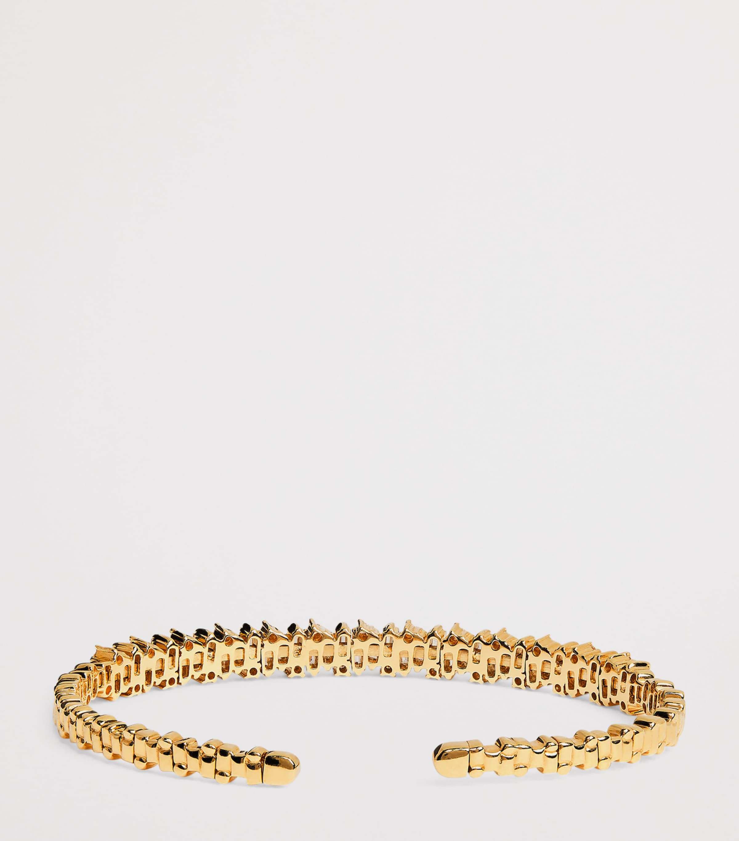 Suzanne Kalan Yellow Gold and Diamond Classic Shimmer Bangle Yg/wd Image 3