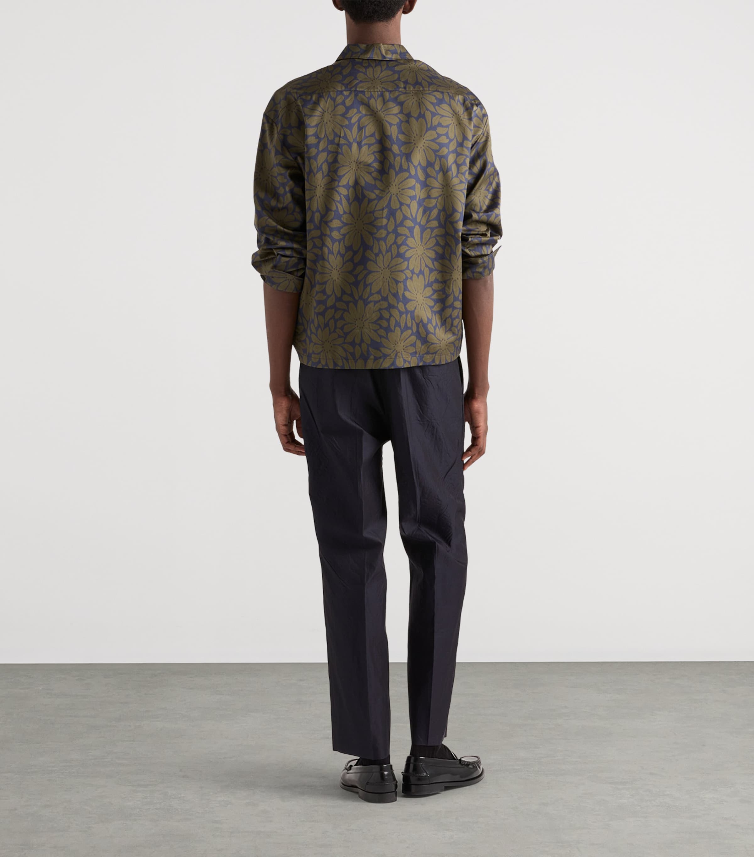 Prada Mens Cotton-Silk Zip-Up Shirt Image 3