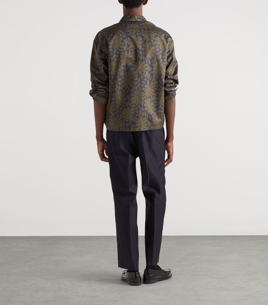 Prada Mens Cotton-Silk Zip-Up Shirt Image 3