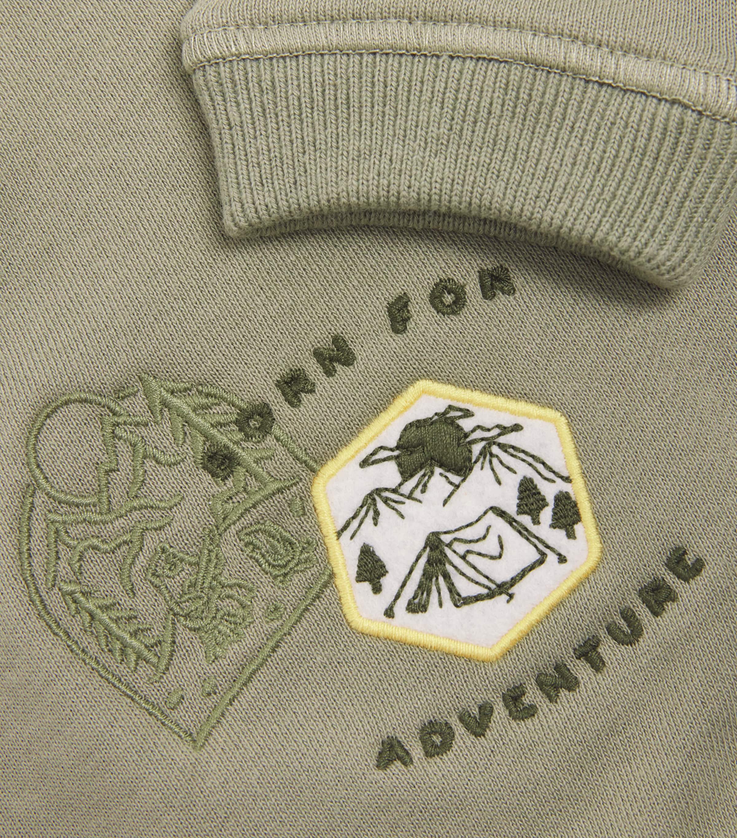Tartine et Chocolat Cotton Embroidered Adventure Sweatshirt (3-36 Months) Fougï¿½re Image 4