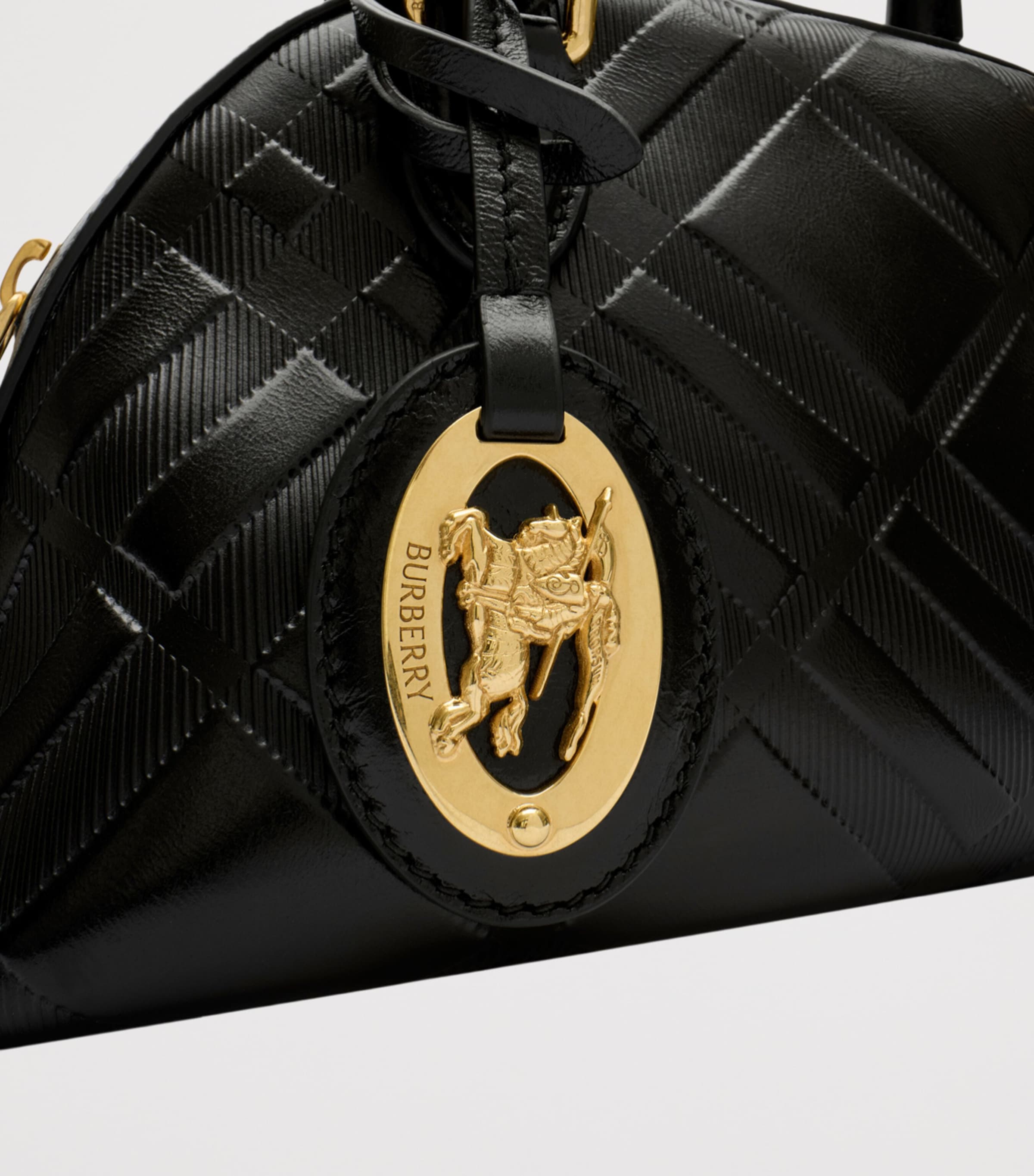 Burberry Mini Leather Primrose Top-Handle Bag Black Image 4