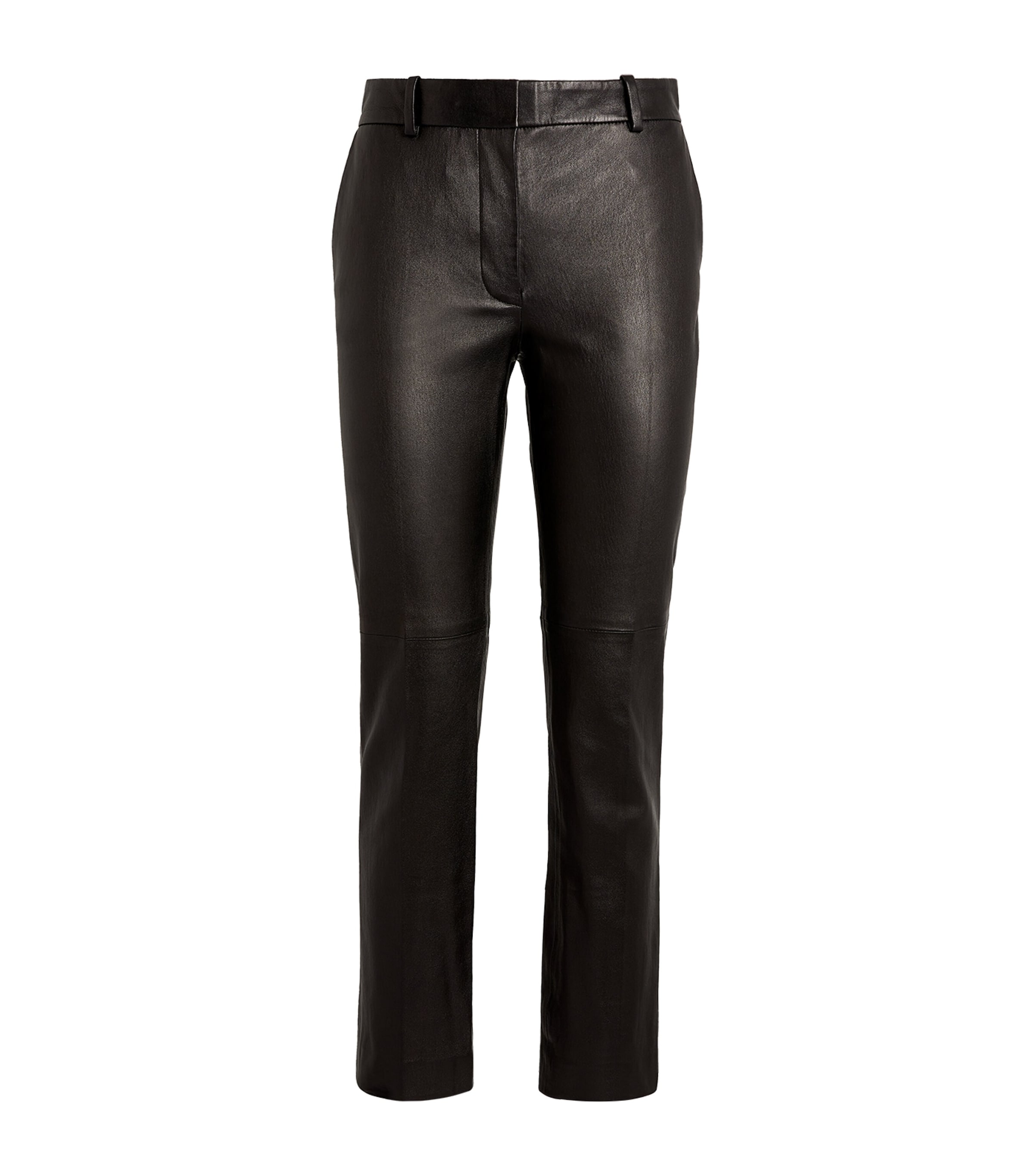 Joseph Leather Coleman Trousers In Black