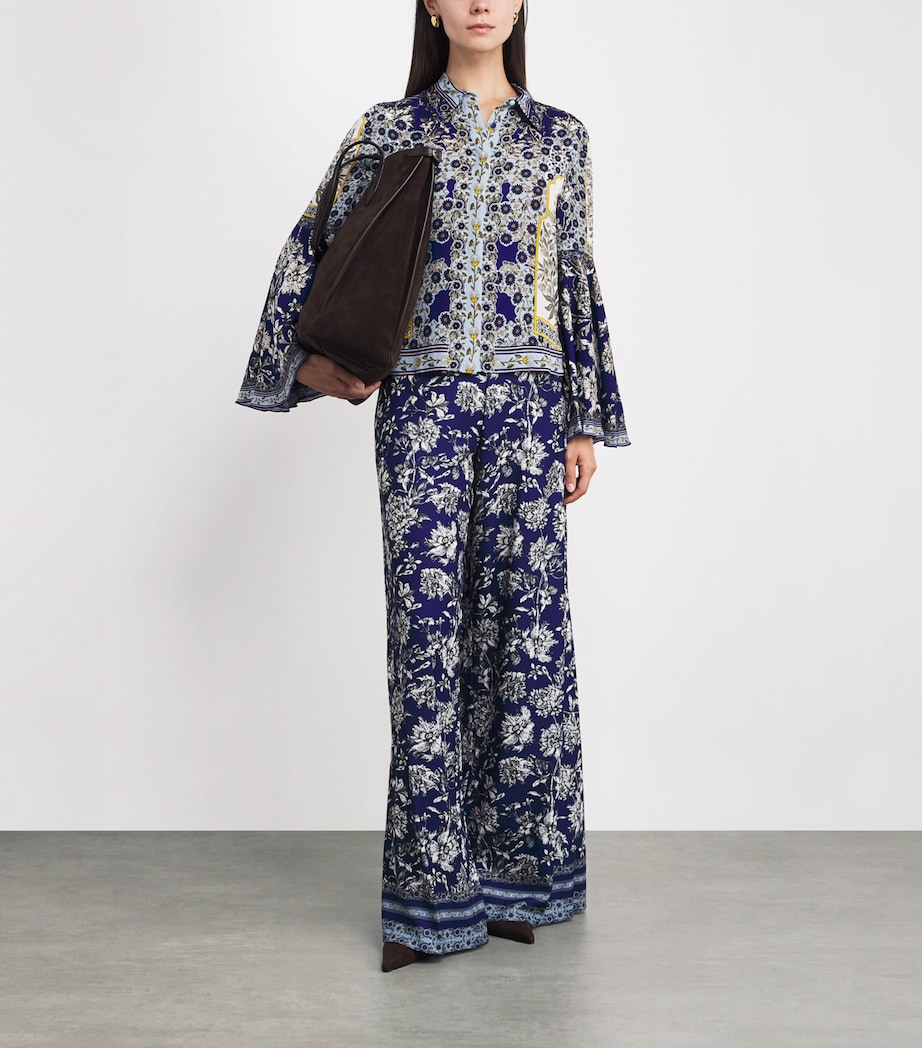 Athena Floral Wide-Leg Trousers I458 - FOREVERMORE Image 2