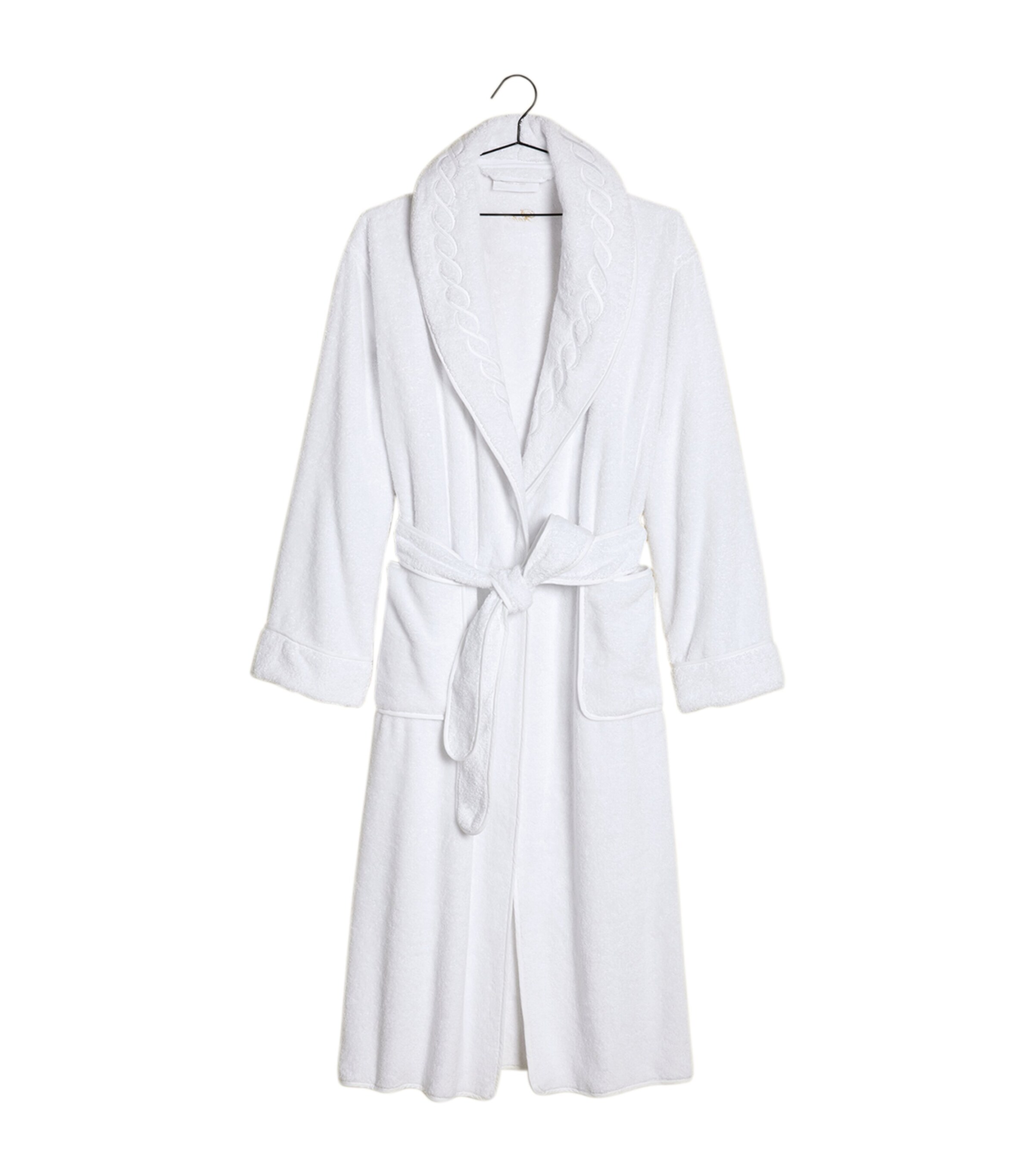 Cotton Treccia Bathrobe (Medium) WHITE/WHITE Image 3