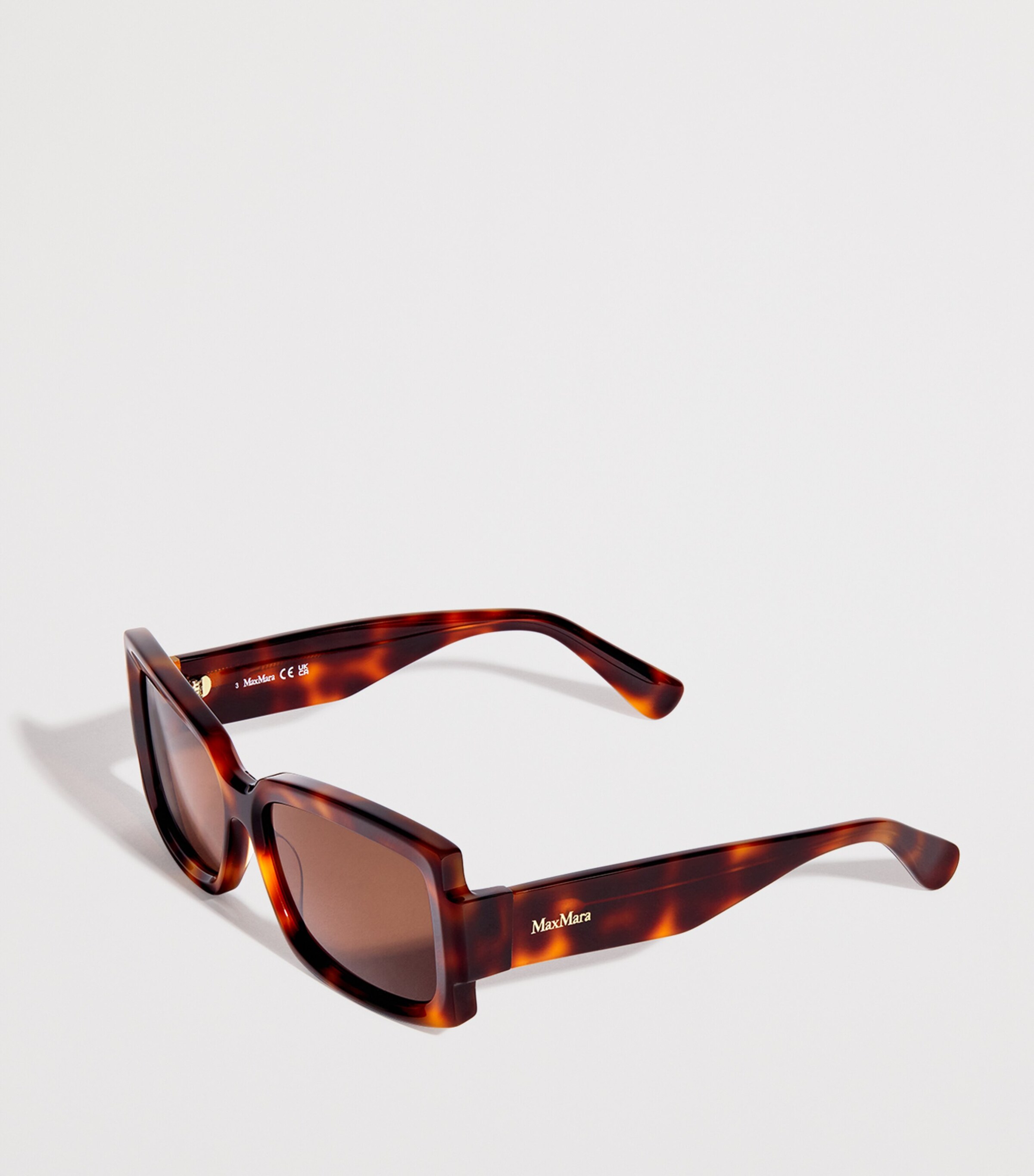 Acetate Square-Frame Sunglasses TAWNY BRONZE BROW Image 2