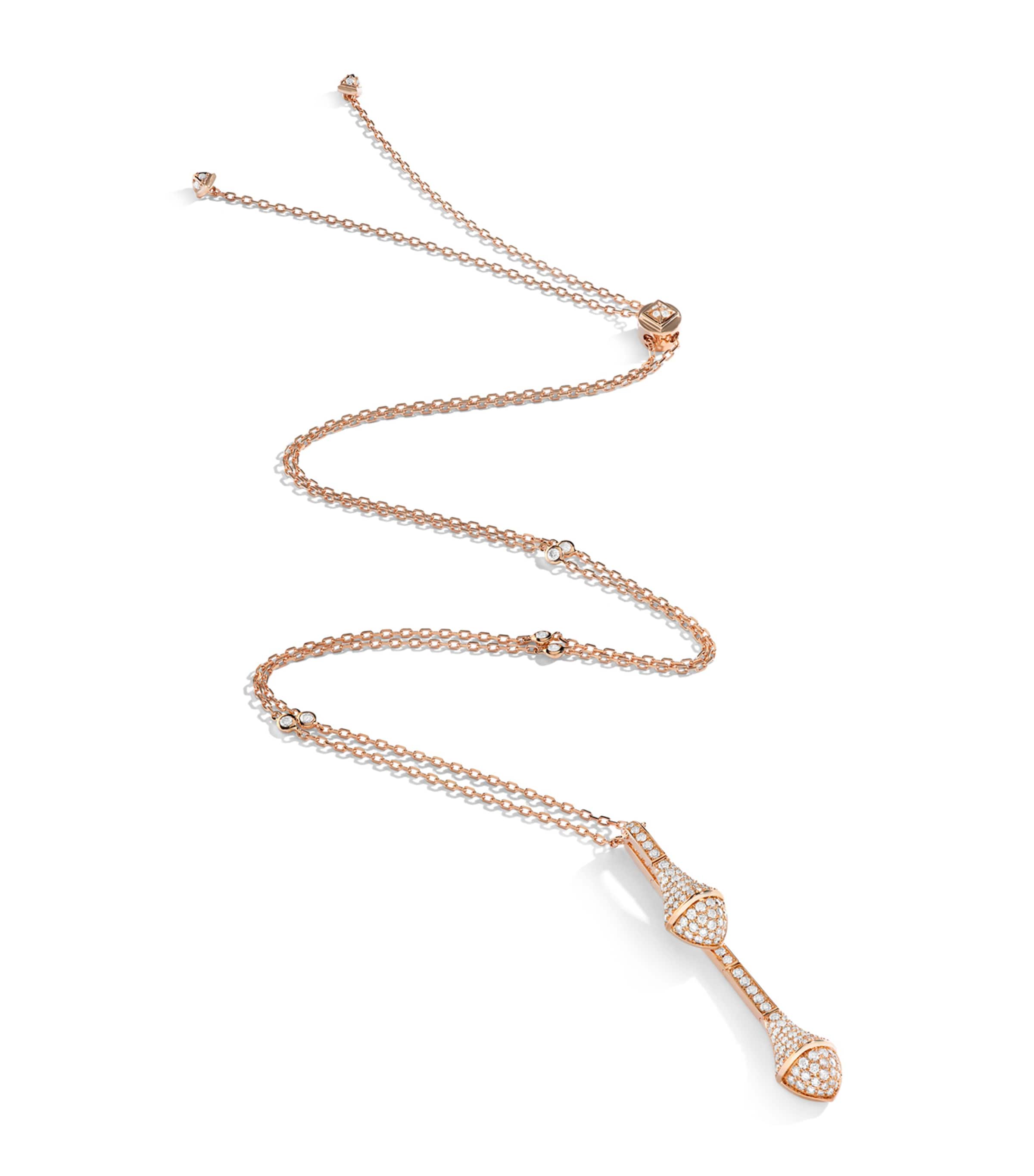 Marli New York Rose Gold And Diamond Cleo Pendant Necklace In Rose Gold