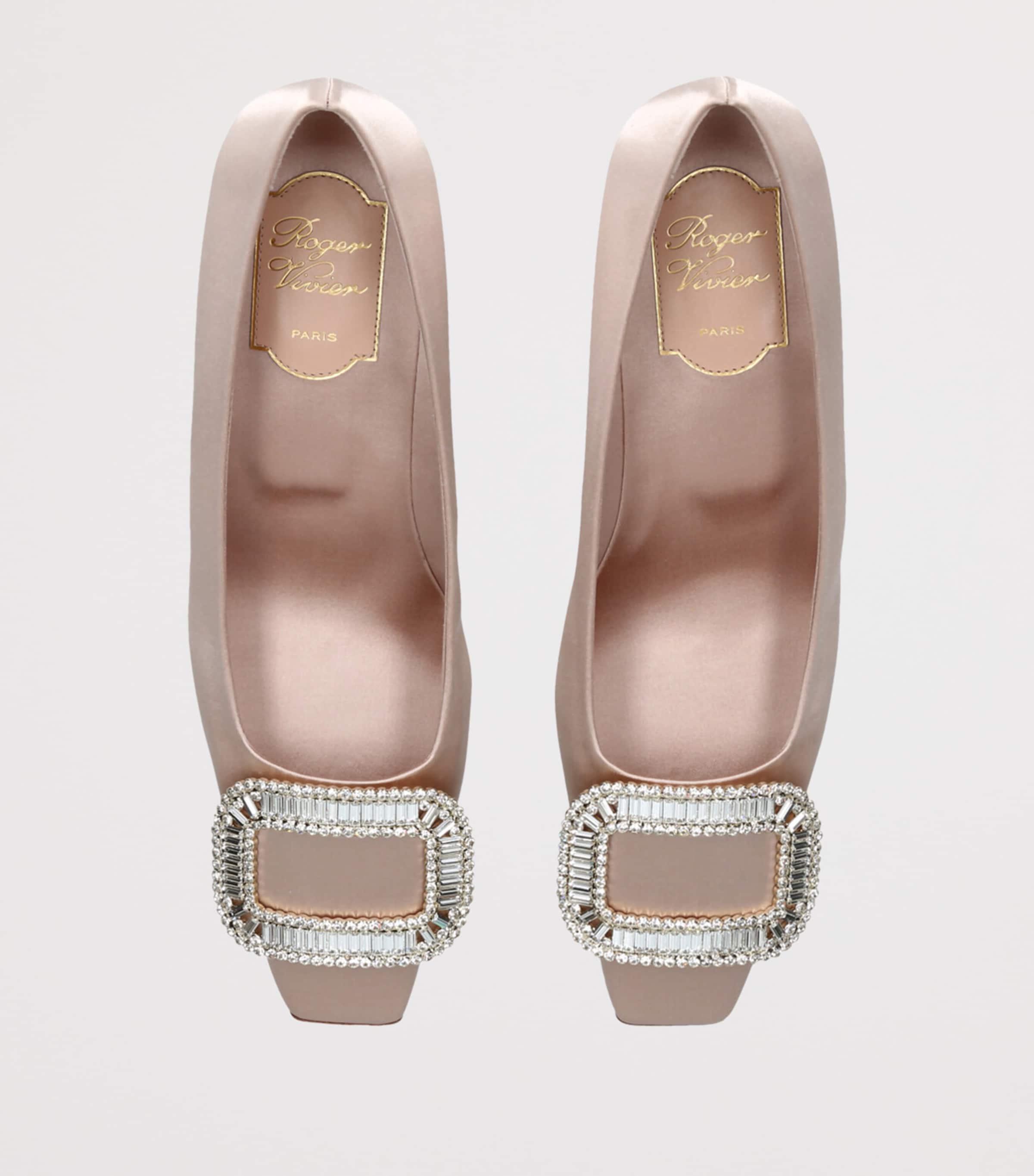 Satin Belle Vivier Pumps 45 PALE PINK Image 4