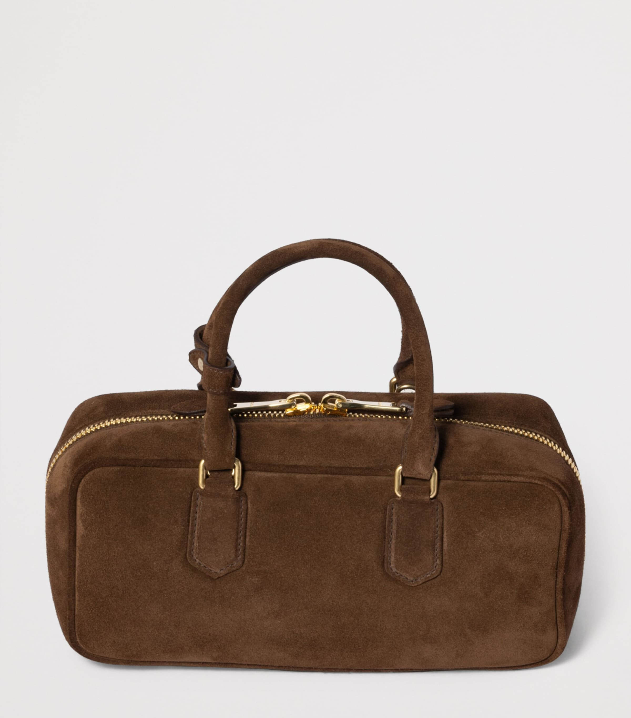 Suede Arcadie Top-Handle Bag F0324 Image 3
