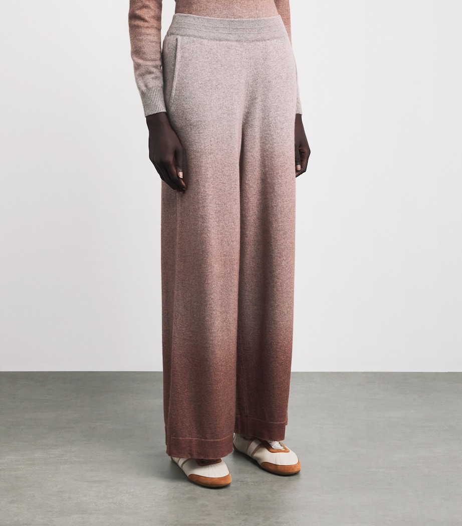 Colombo Womens Cashmere Wide-Leg Trousers Shaded Brick Image 4