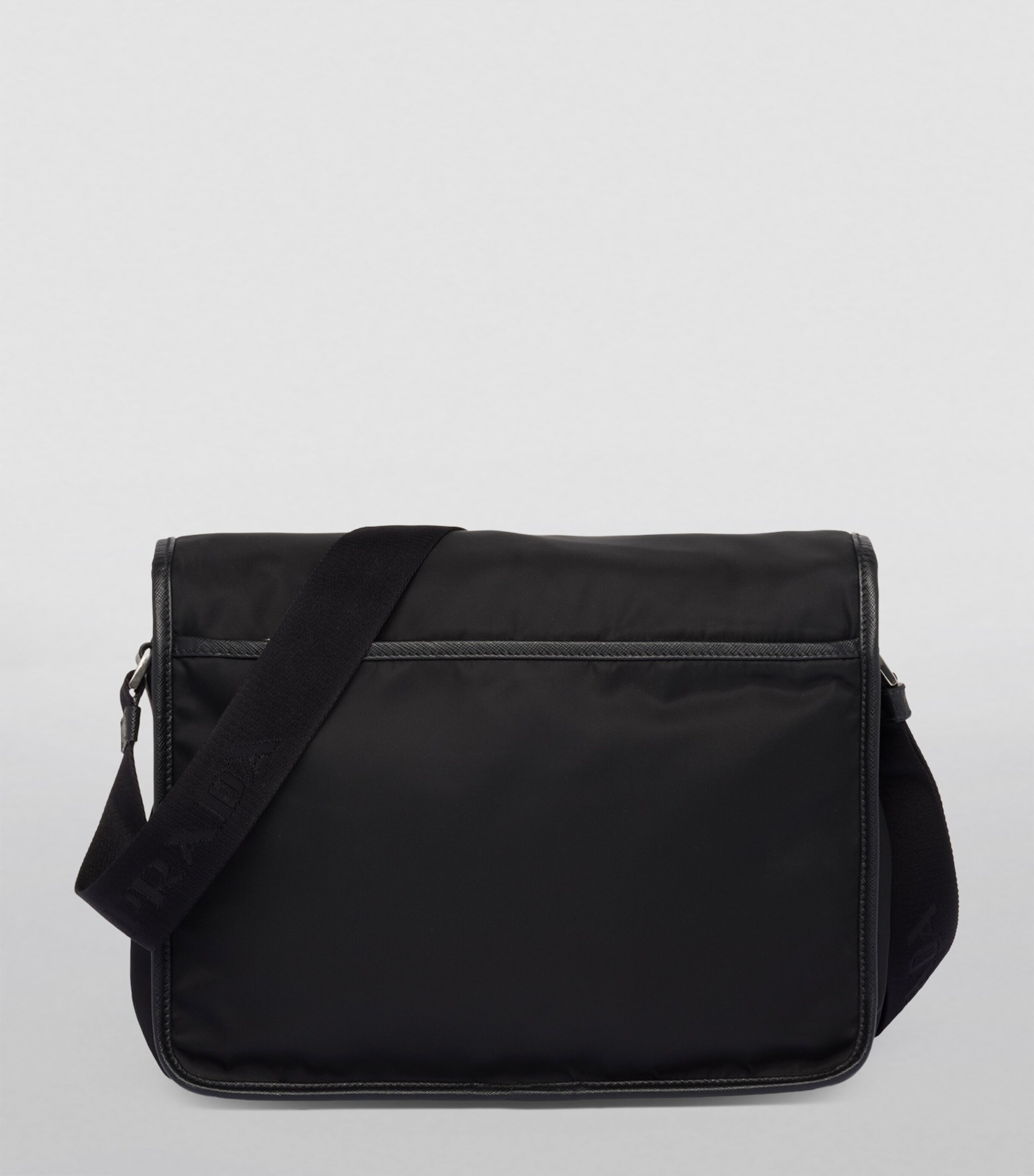 Re-Nylon and Leather Messenger Bag F0002 Image 4