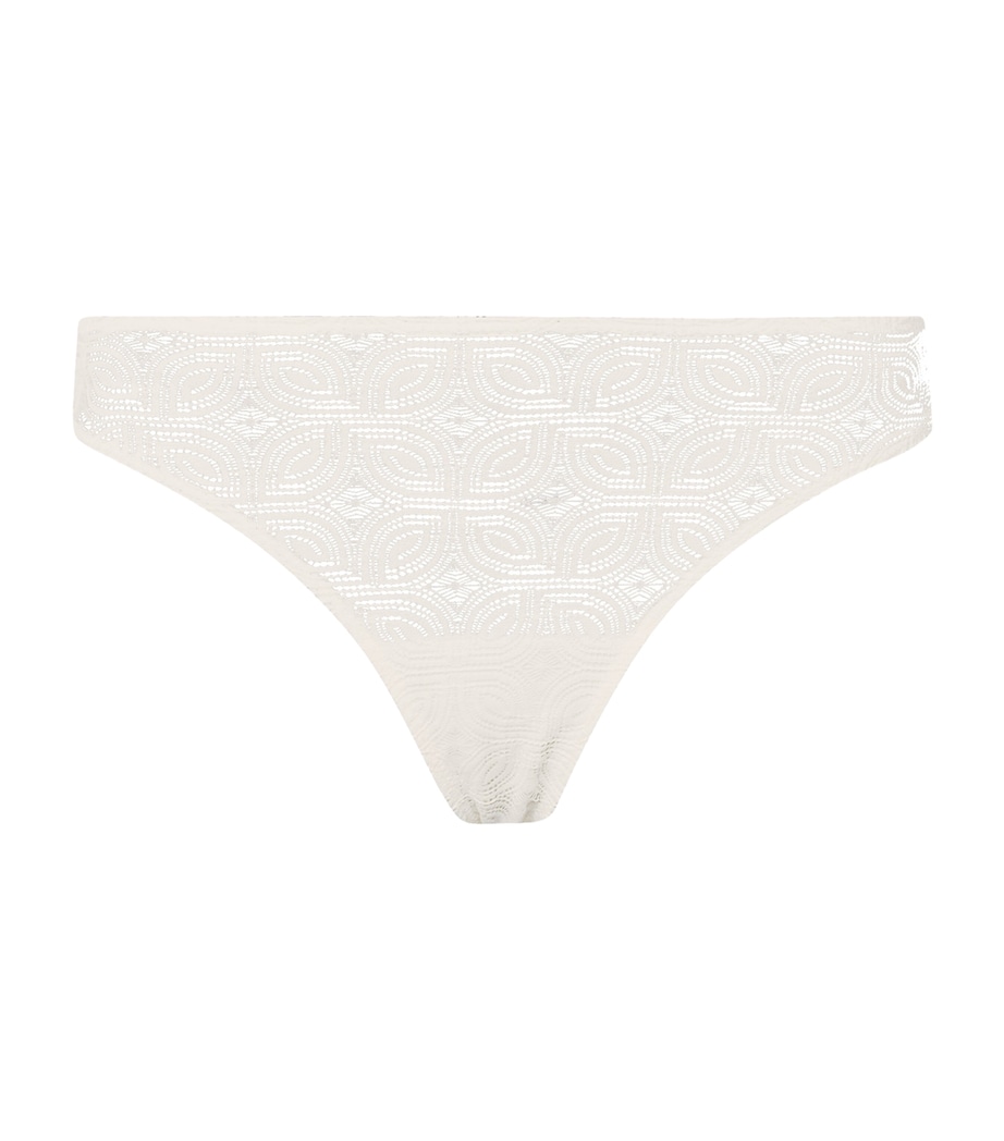 Crochet Ruby Thong MISTY WHITE Image 1