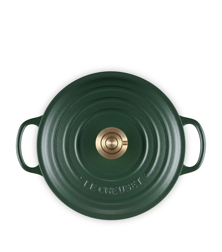 Le Creuset Cast Iron Round Casserole Dish (20cm) Green Image 5