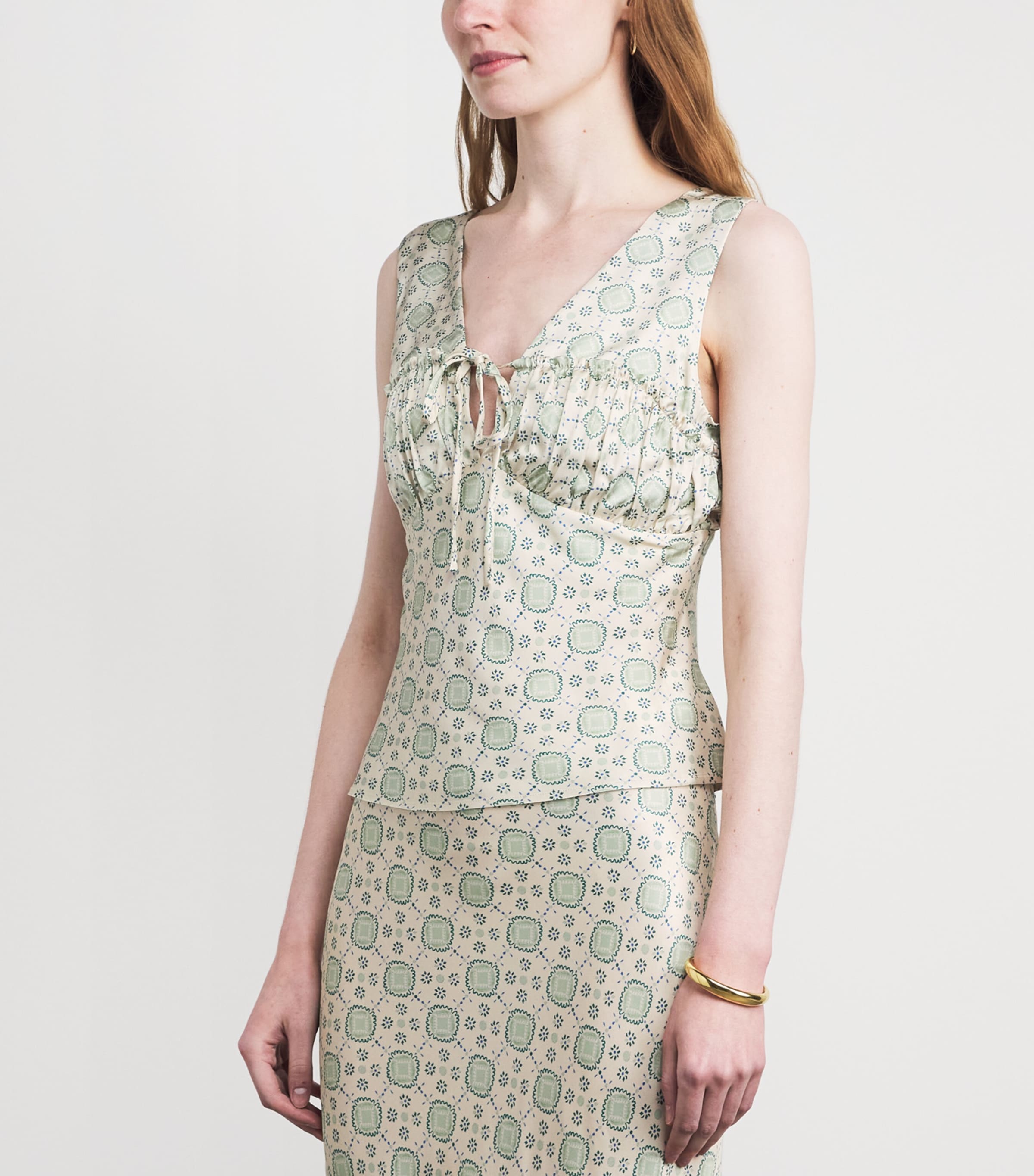 Claudie Pierlot Womens Sleeveless Printed Top Light Print Image 4