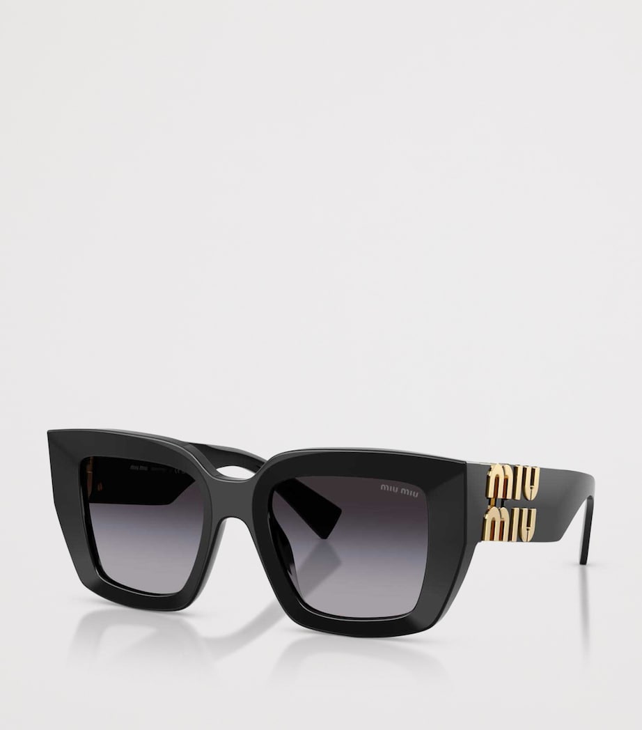 Miu Miu Acetate MU B05S Square Sunglasses Black Image 2