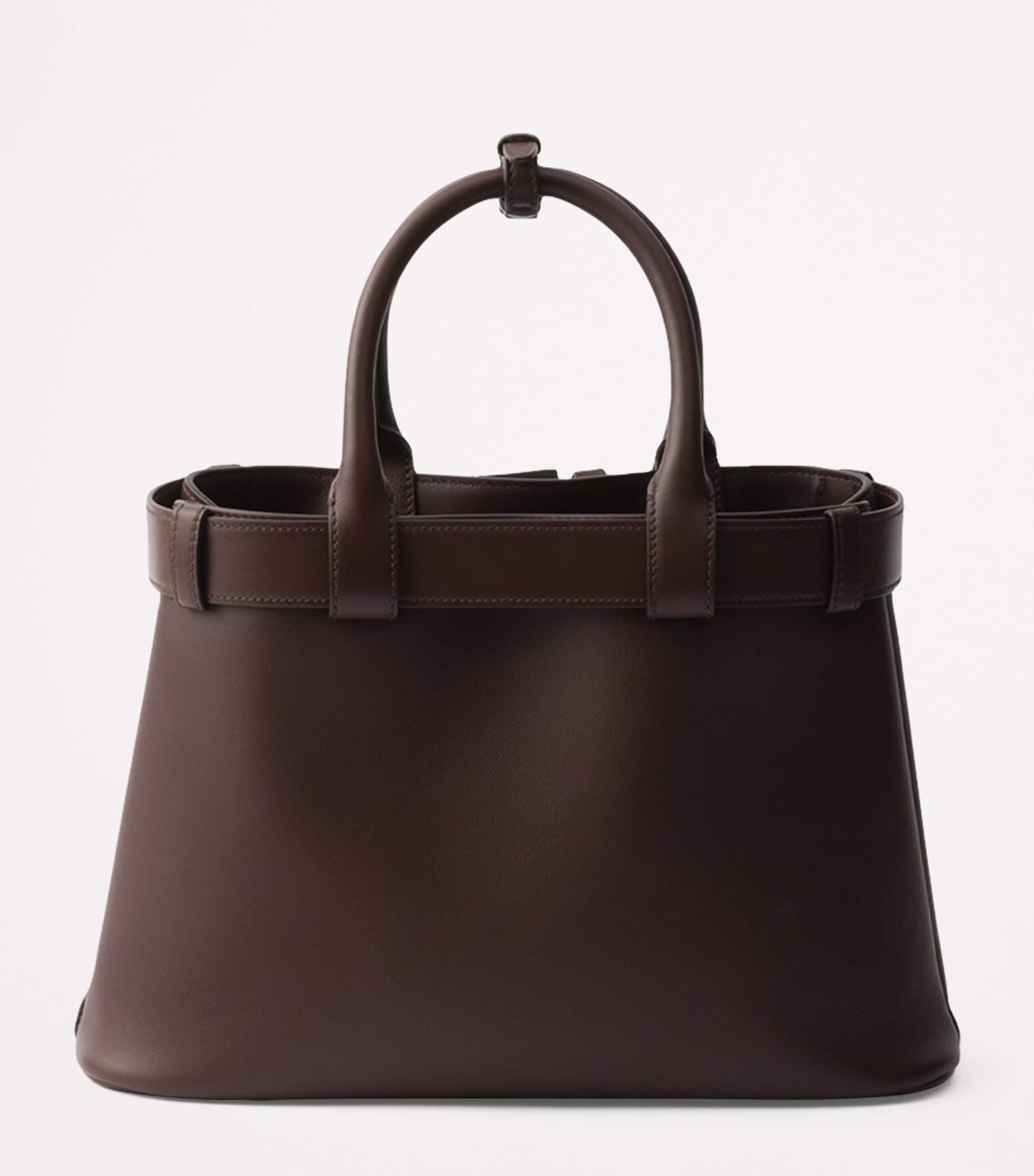 Small Leather Buckle Tote Bag F0NBL Image 3