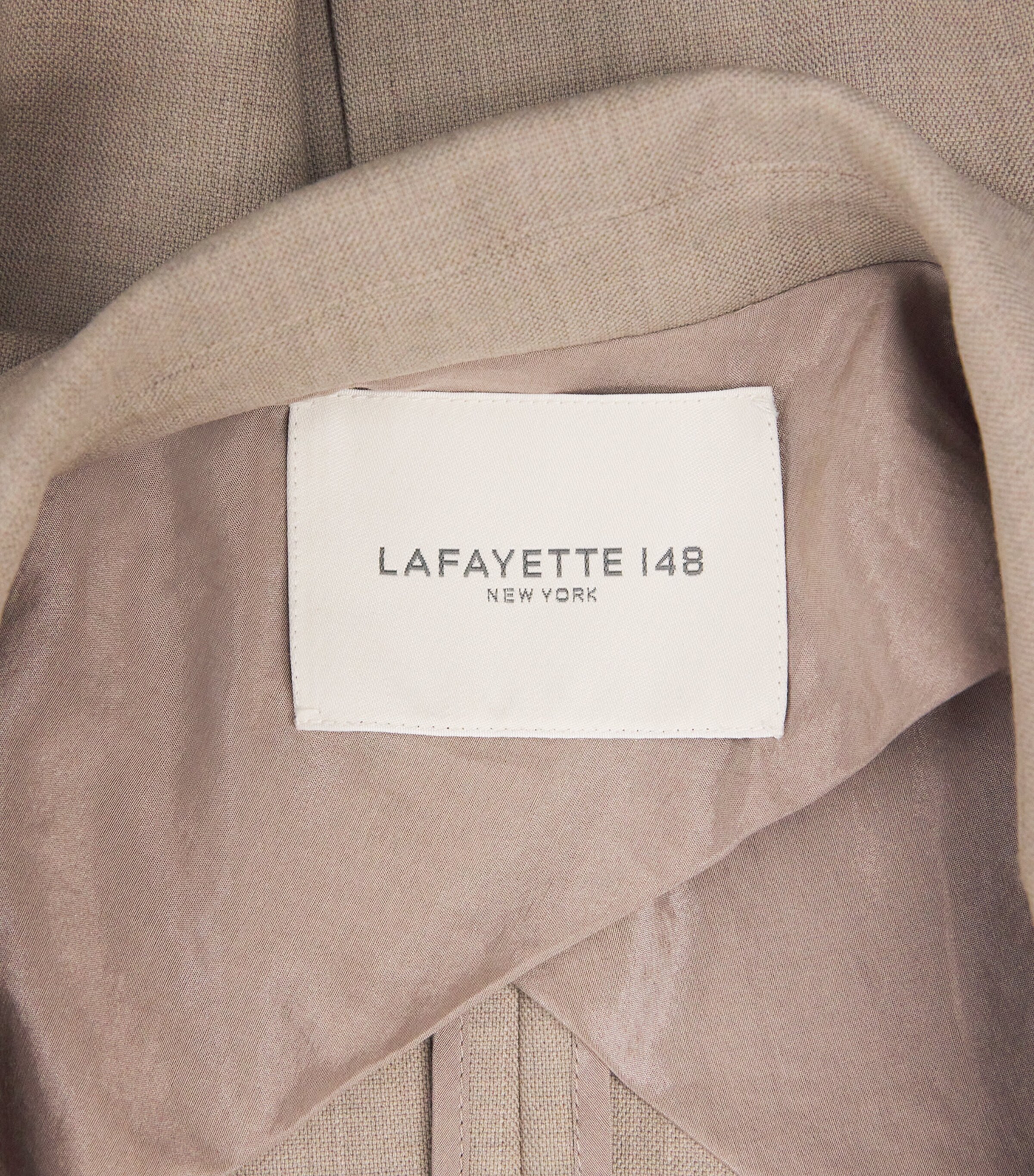 Lafayette 148 Womens Wool-Blend Side-Tie Blazer Hickry Mlnge Image 5