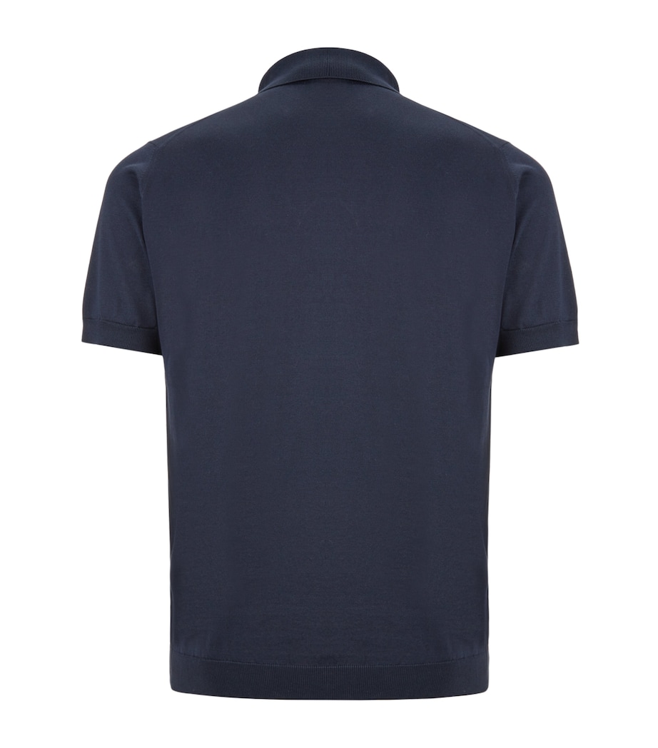Cotton-Cashmere Elias Polo Shirt NAVY Image 2